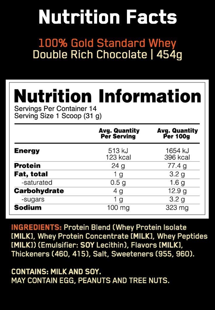 Optimum Nutrition Gold Standard 100% Whey Protein Powder - Double Rich Chocolate Flavor, 1lb for Muscle Recovery & Post-Workout Nutrition | Gym, Fitness & Bodybuilding Supplement
