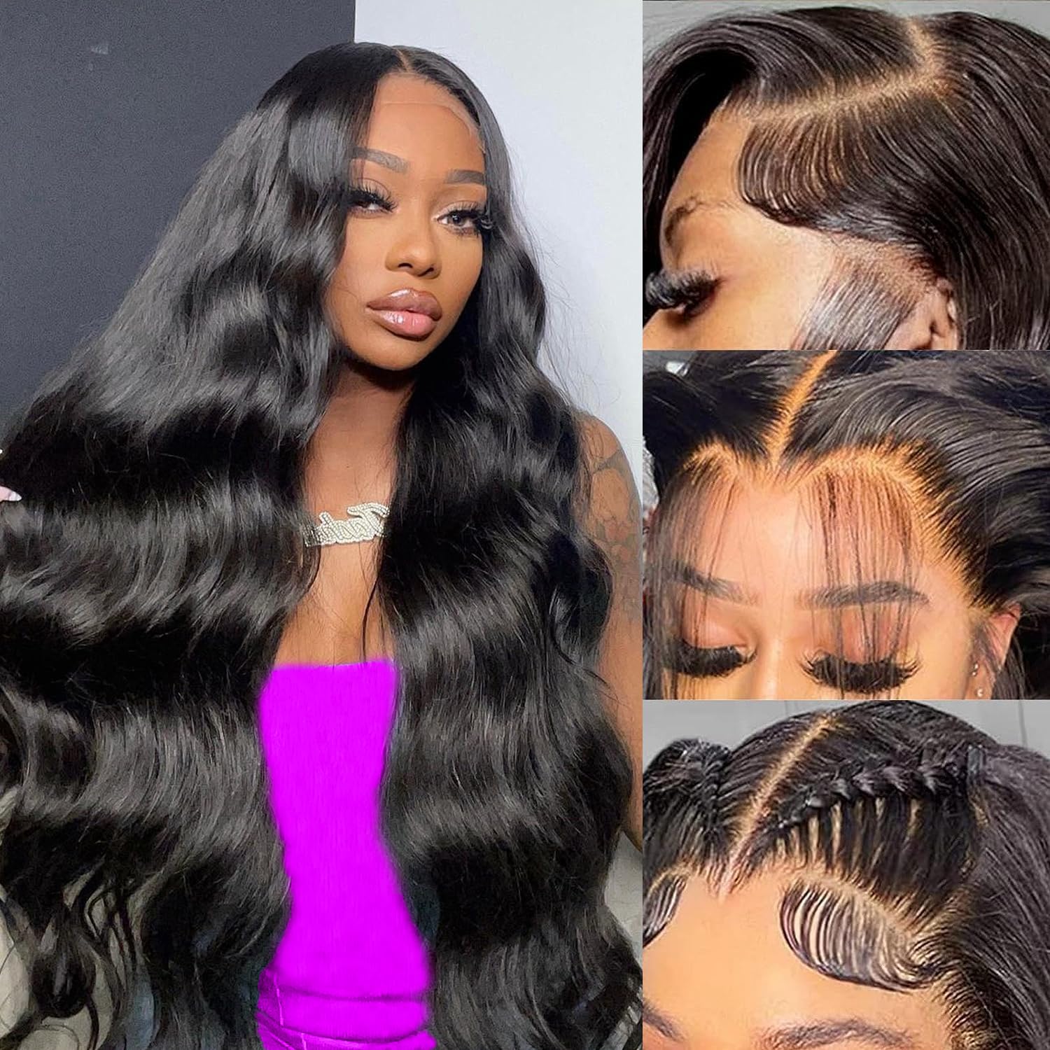 28 Inch 13x6 HD Lace Front Wigs Human Hair - 200% Density Glueless Pre-Plucked with Baby Hair | 100% Virgin Human Hair Lace Wig for Women | Perfect for Daily Wear, Cosplay & Special Occasions