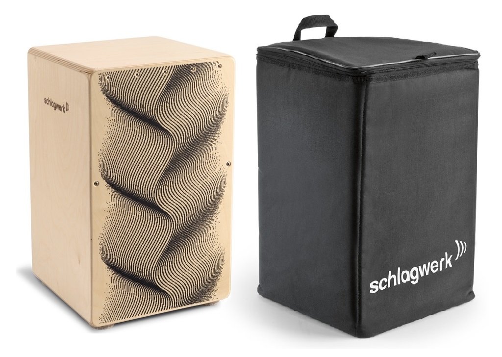 Schlagwerk CP120 PACK X-One Series Illusion Cajon Drum with TA12 Backpack Bag - Portable Percussion Instrument for Live Performances, Studio Recording & Music Practice