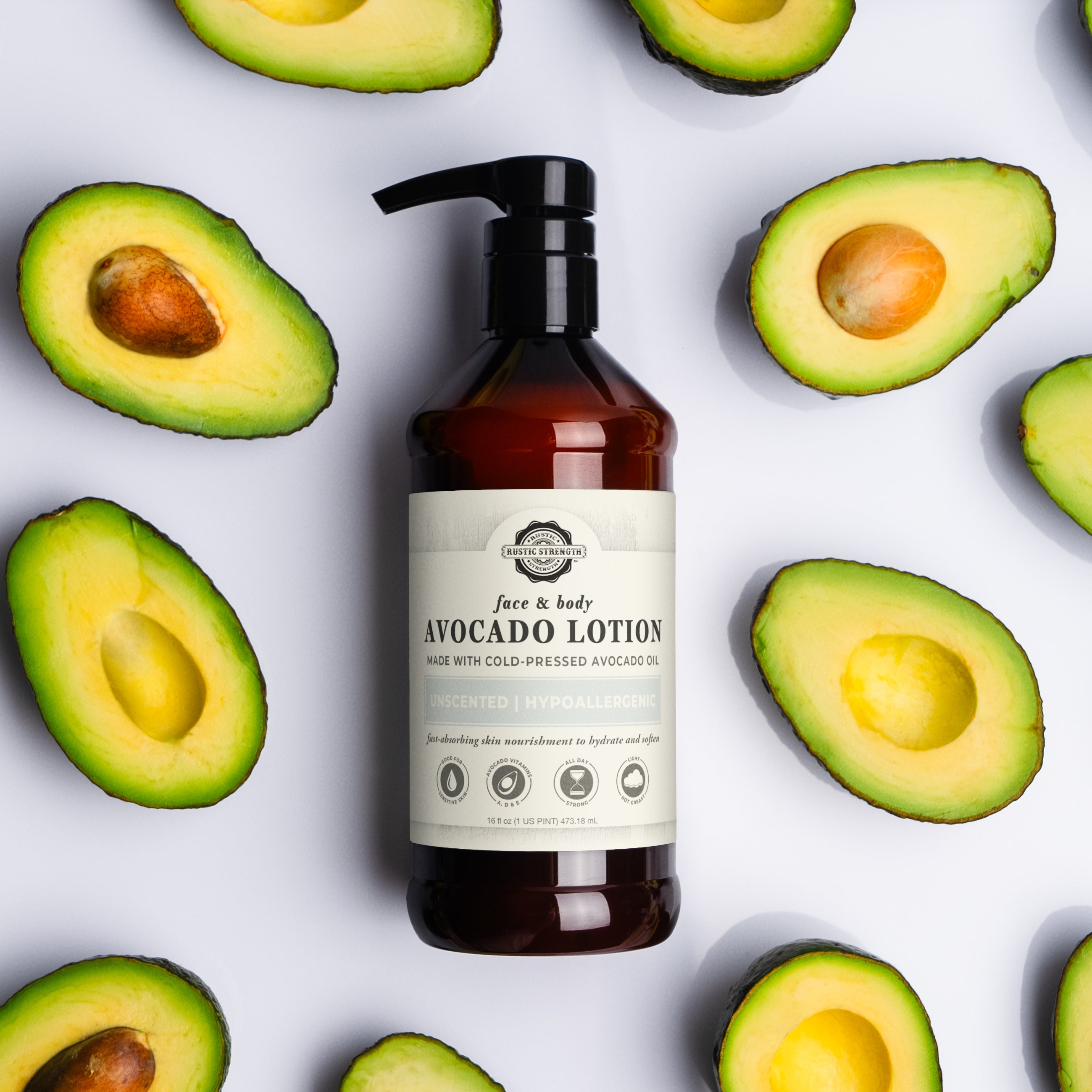 Organic Avocado Lotion with Milk & Honey - Deep Moisturizing Body Cream for Dry Skin - Natural Skincare for Face, Hands & Body - Perfect for Daily Hydration & Night Care Routine