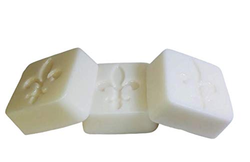 3-Piece Fleur de Lis Scented Soap Gift Set - Lily of the Valley Fragrance, Shea Butter & Goat Milk Soap Bars - Perfect for Home Spa, Luxury Bathing & Thoughtful Gifts