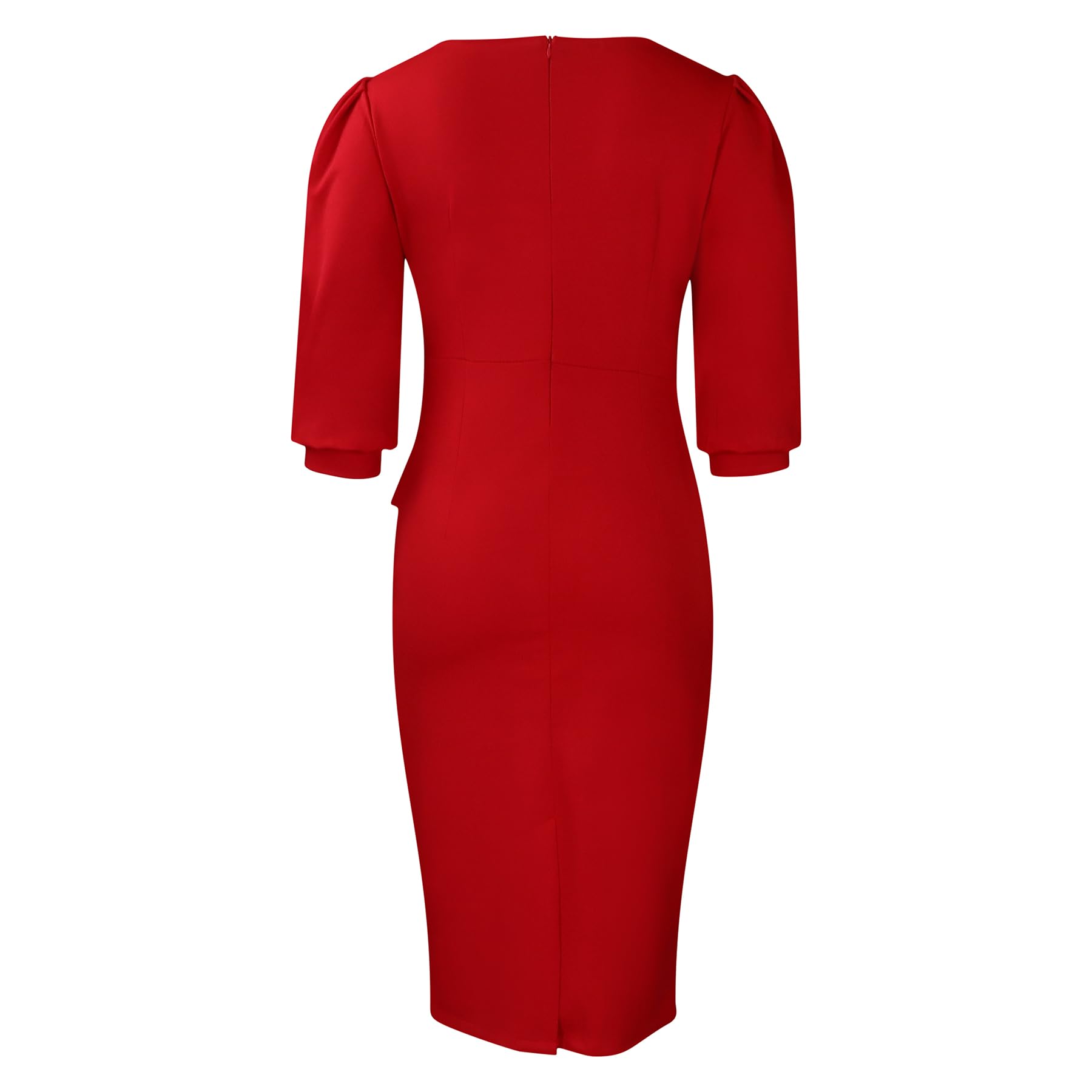 ZVO Women's Midi Pencil Dress - Elegant High Waist Work Dress for Office, Church & Special Occasions | Slim Fit Formal Dress for Business, Wedding & Evening Events