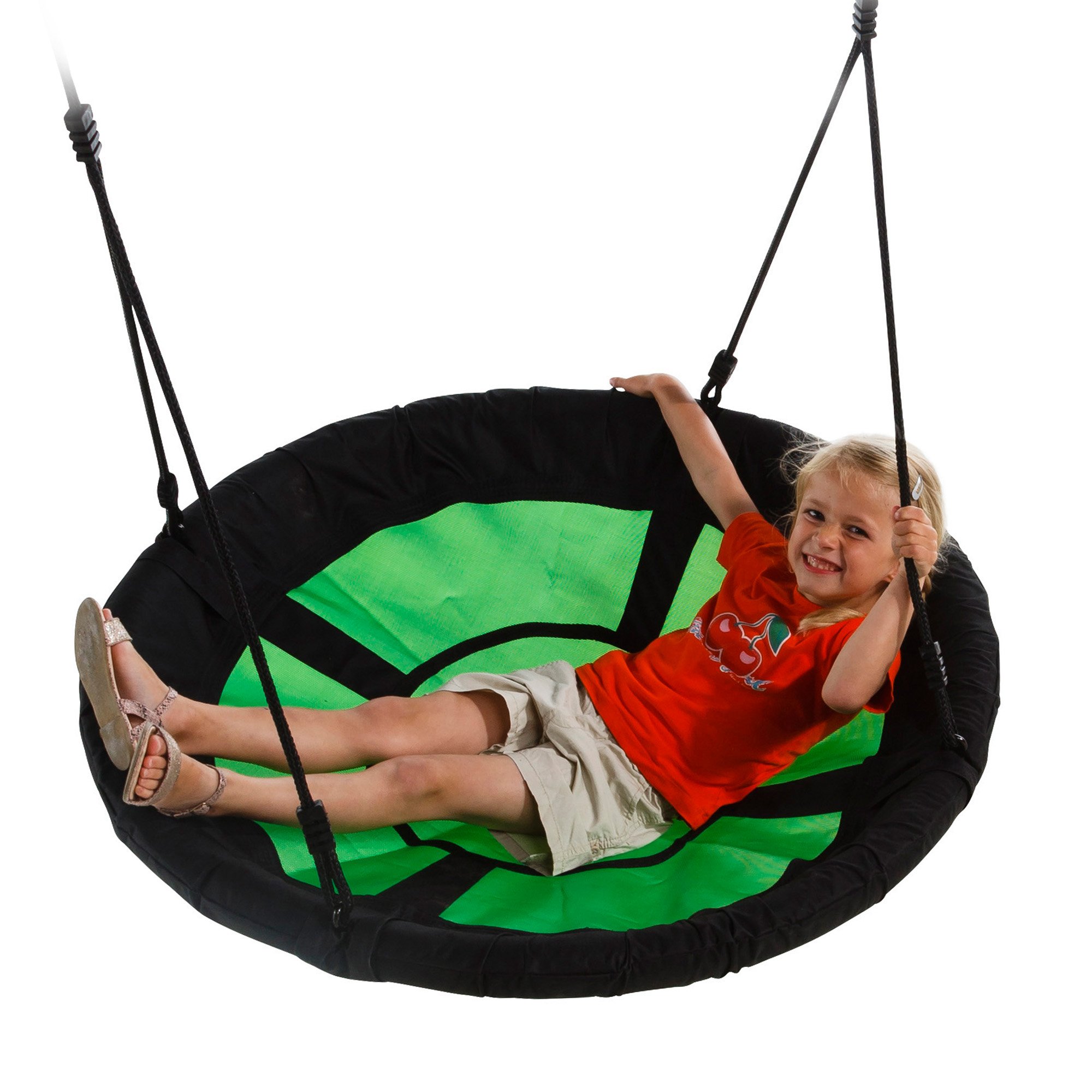 2-Pack Green Swing Seats & Nest Swing Combo - Heavy Duty Swing Set Accessories for Kids, Backyard Playsets - Perfect for Outdoor Play, Parks, and Playgrounds