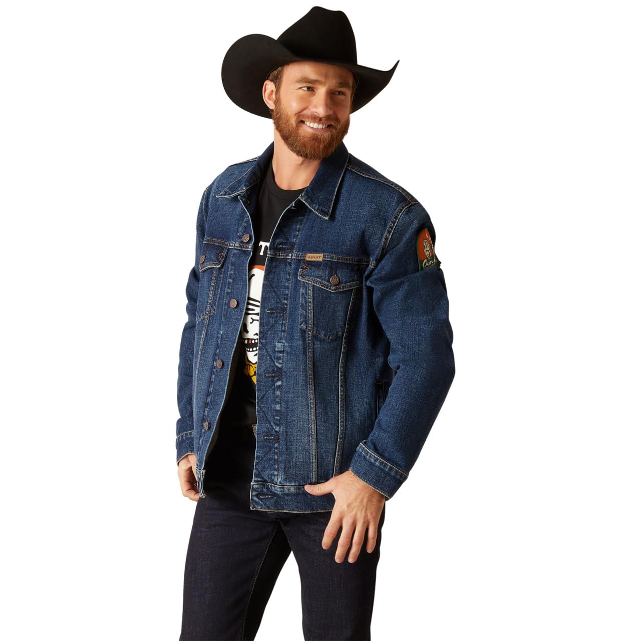 Ariat Men's Sendero Trucker Jacket - Waterproof Western Denim Jacket for Cowboy & Outdoor Work | Perfect for Ranch, Rodeo & Casual Wear