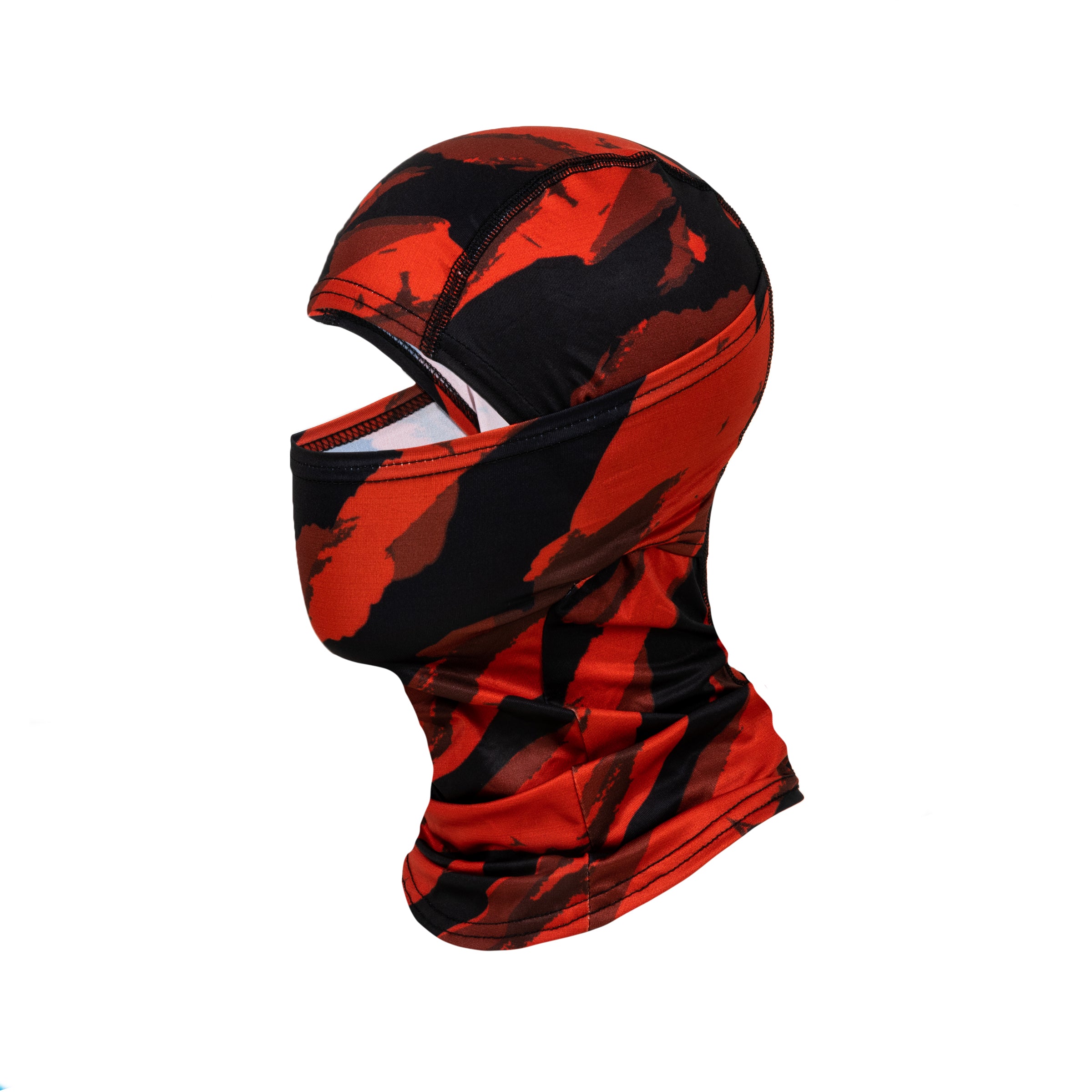 Hostile® Balaclava Face Mask - Tiger Red Camo for Winter Sports, Motorcycle Riding & Outdoor Activities