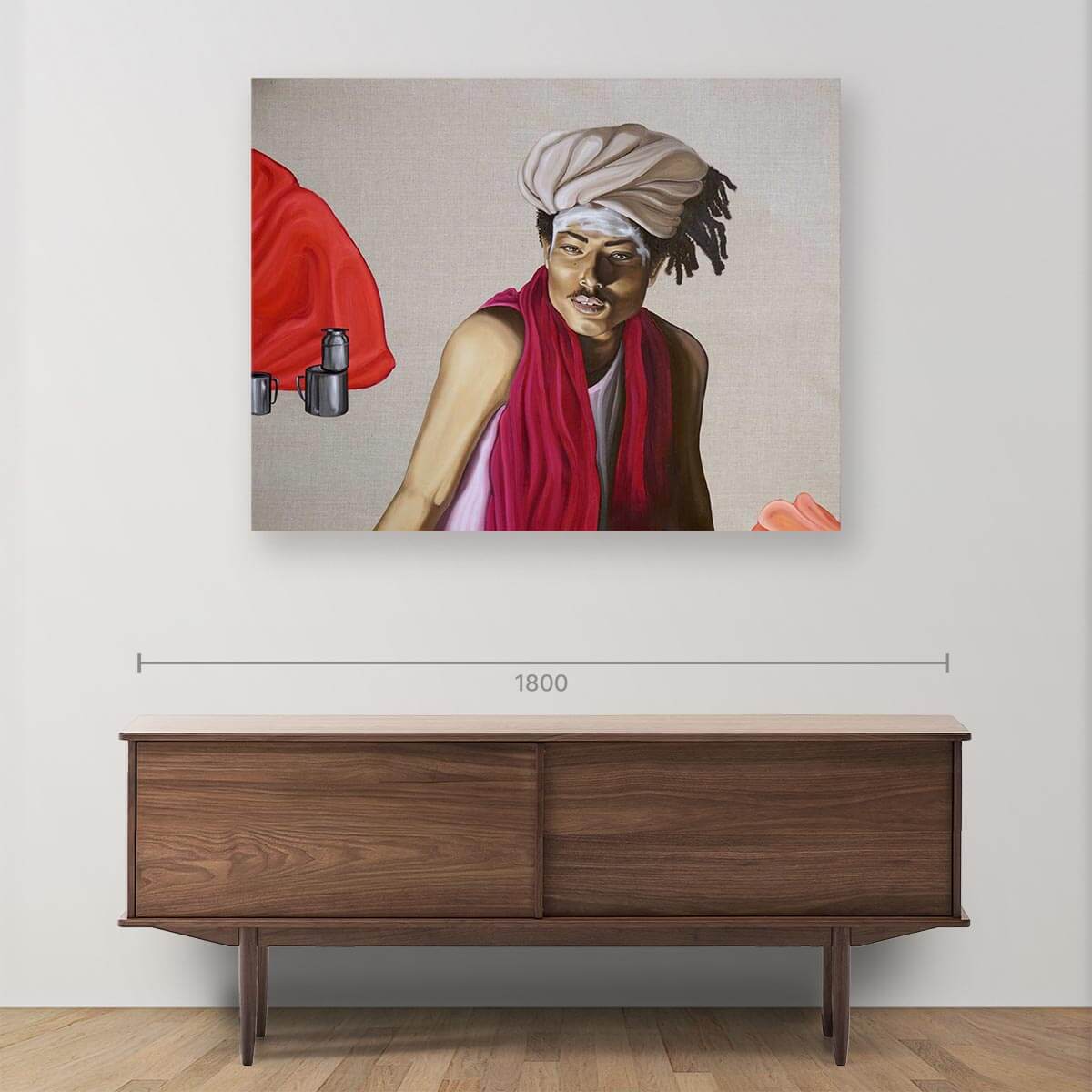Premium Baba's Oil Linen Painting - Handmade Artwork for Home & Office Decor - Perfect for Living Room, Bedroom, or Gift Giving