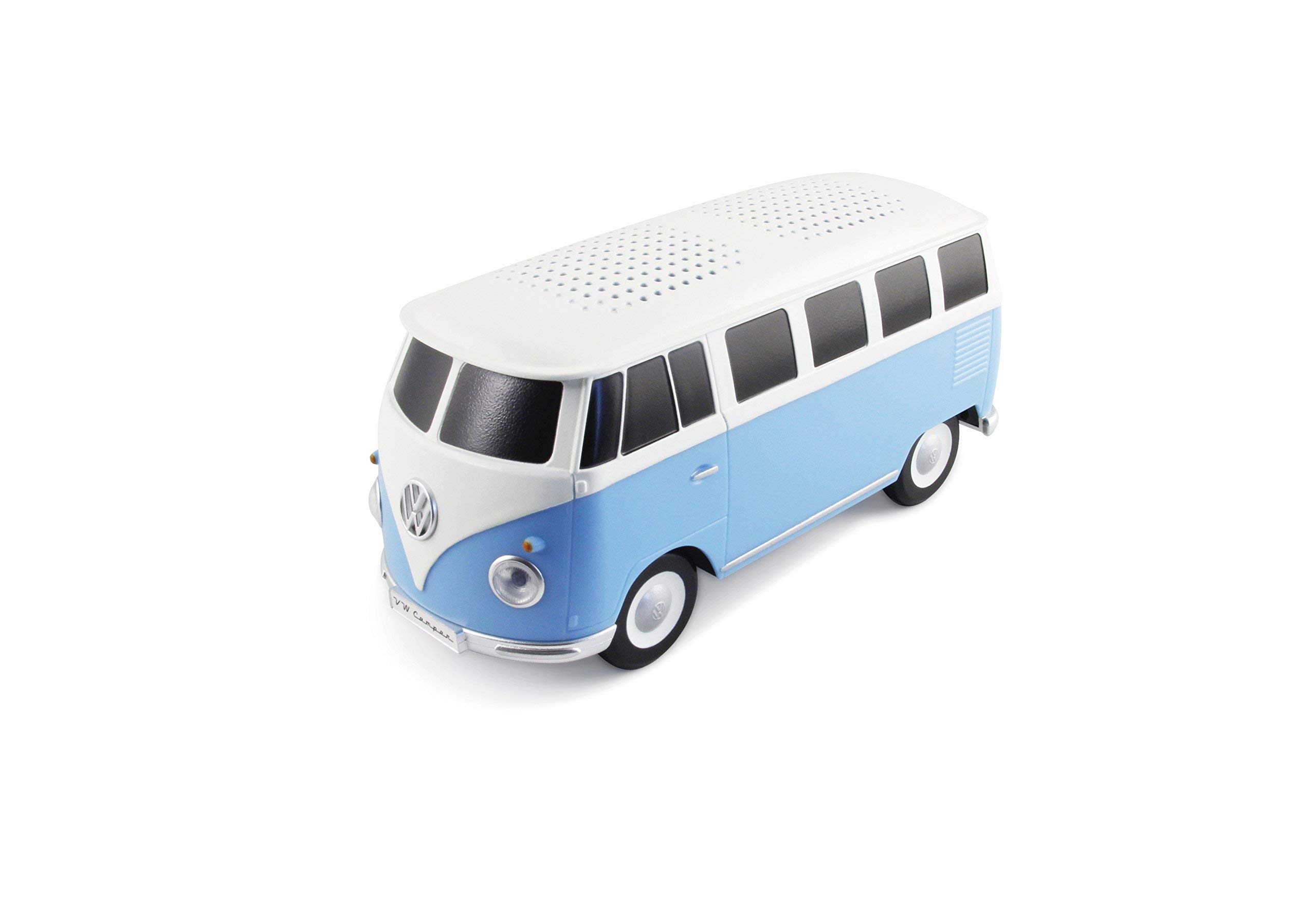 BRISA VW Collection - 1:20 Scale Volkswagen T1 Bus Campervan Bluetooth Speaker with Rechargeable Battery | Portable Wireless Speaker for Home, Office, Travel & Outdoor Adventures | Classic Blue Retro Design