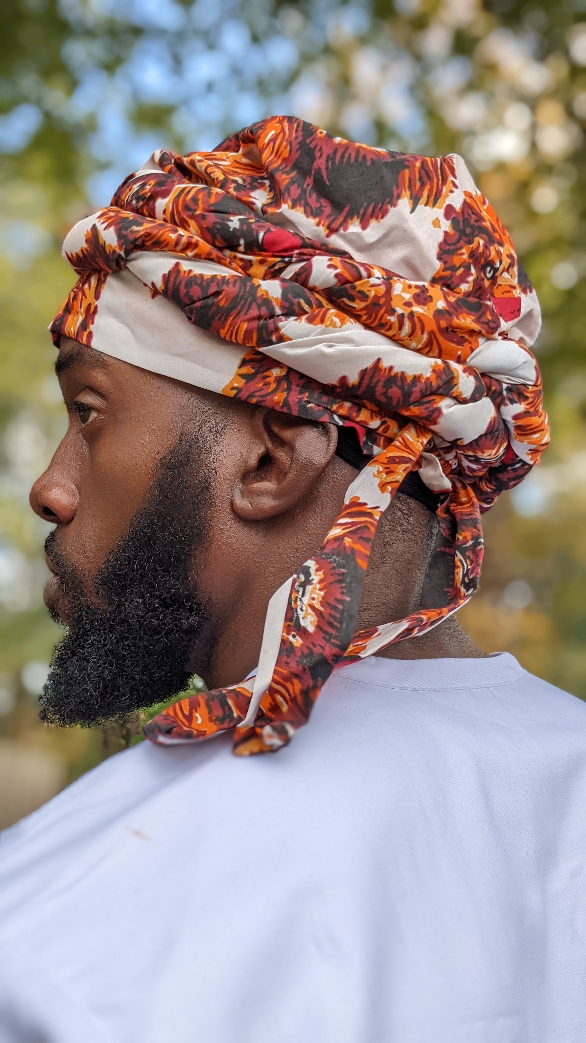 Lion Kingful Udom African Turban Headwrap for Women - Stylish & Versatile Headscarf for Cultural Events, Weddings, and Everyday Fashion