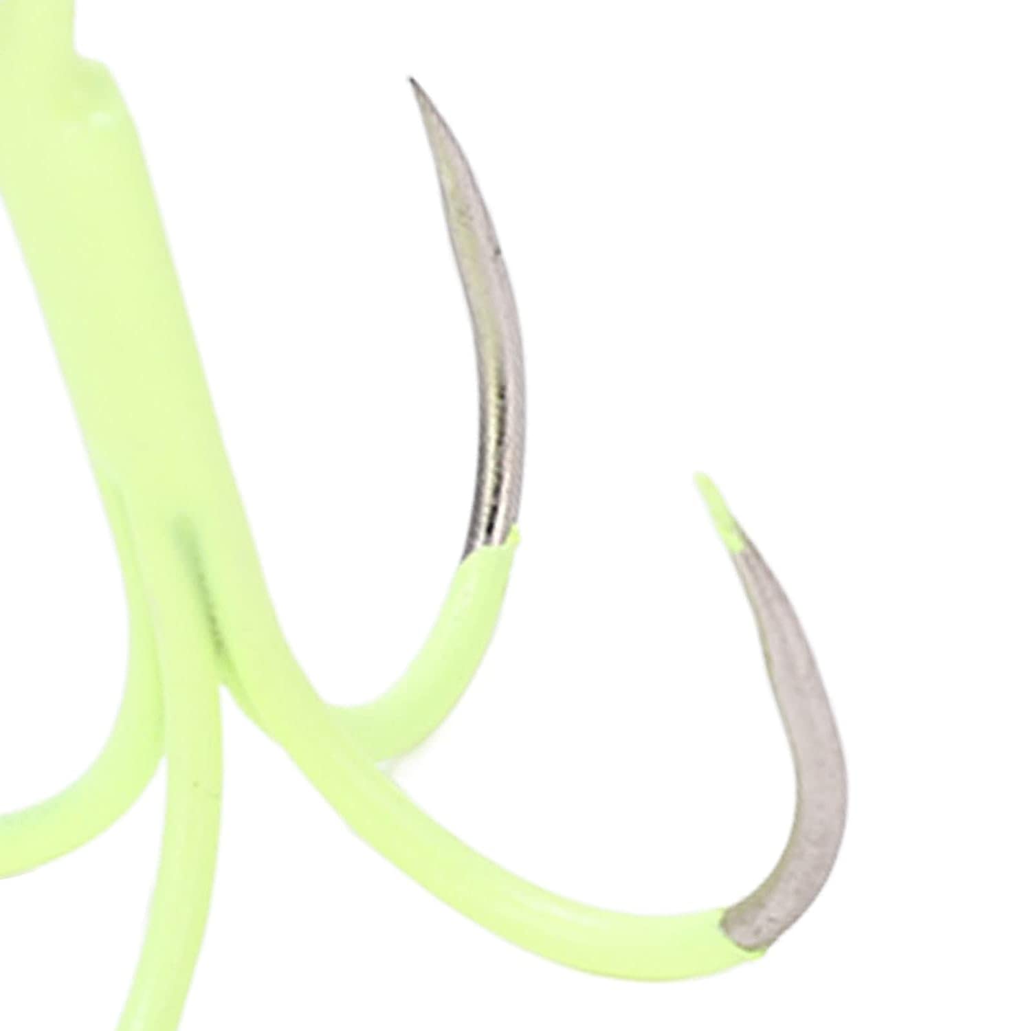 Ubersweet® Stainless Steel Luminous Four Claw Fishing Hook - Portable, Durable & High Efficiency for Freshwater, Saltwater & Ice Fishing | Perfect for Night Fishing, Kayak Angling & Outdoor Adventures (Small Size)