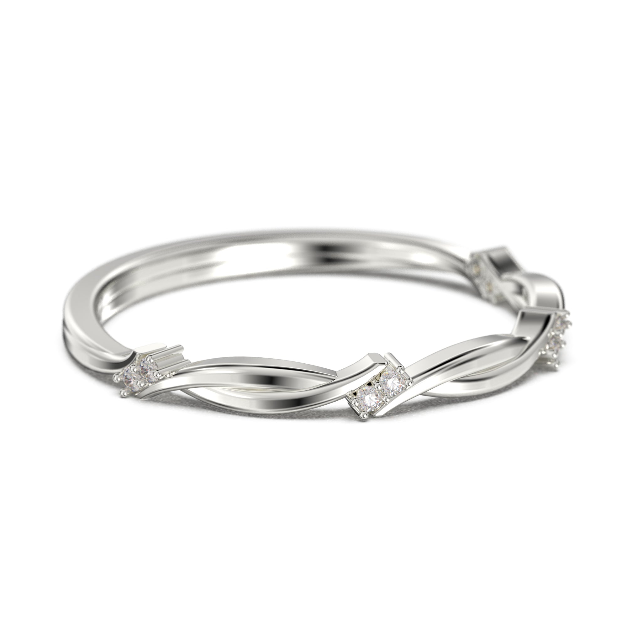 0.08 Carat Diamond Wedding Ring - 18K Gold Plated Sterling Silver Band for Women - Perfect for Engagement, Anniversary & Bridal Jewelry Gifts