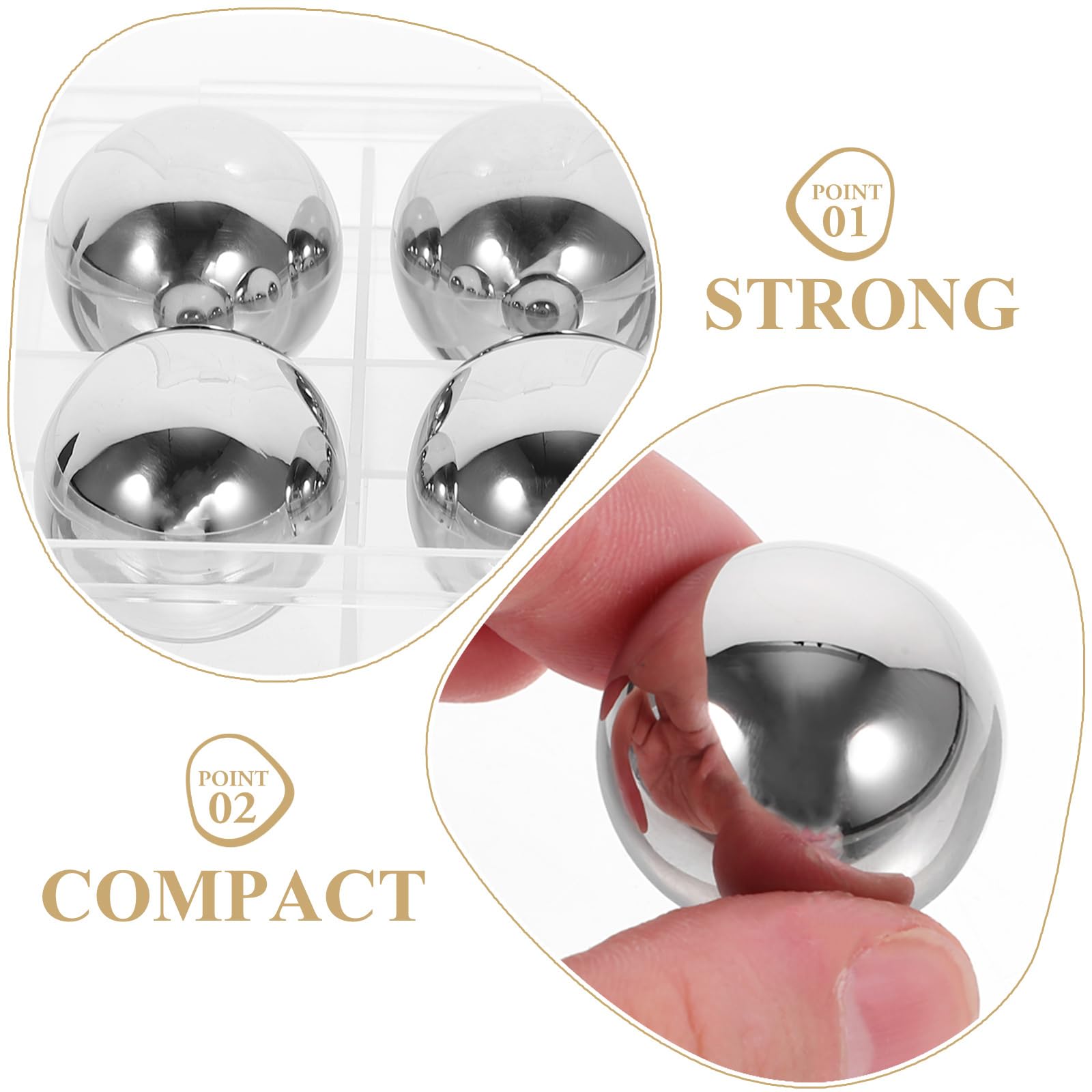 5-Piece Stainless Steel Whiskey Stones Set - Reusable Ice Cubes for Whiskey, Bourbon & Cocktails - Chill Drinks Without Diluting - Perfect for Home Bars, Parties & Gifts