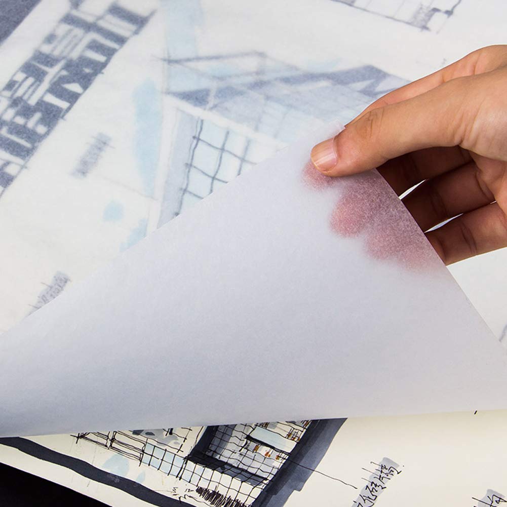 Waybas 100-Pack A4 Tracing Paper - 8.5 x 11.5 Inch White Translucent Sketch Paper for Artists, Calligraphy, Architecture - Perfect for Pencil, Ink & Marker Transfer - Ideal for Drawing, Drafting & Design Projects