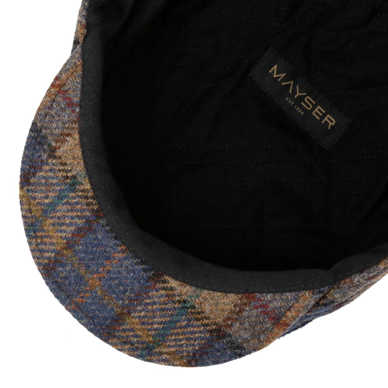 Mayser Frankie Soft Check Shetland Flat Cap - Classic Wool Hat for Men & Women | Perfect for Outdoor Activities, Casual Wear & Winter Fashion