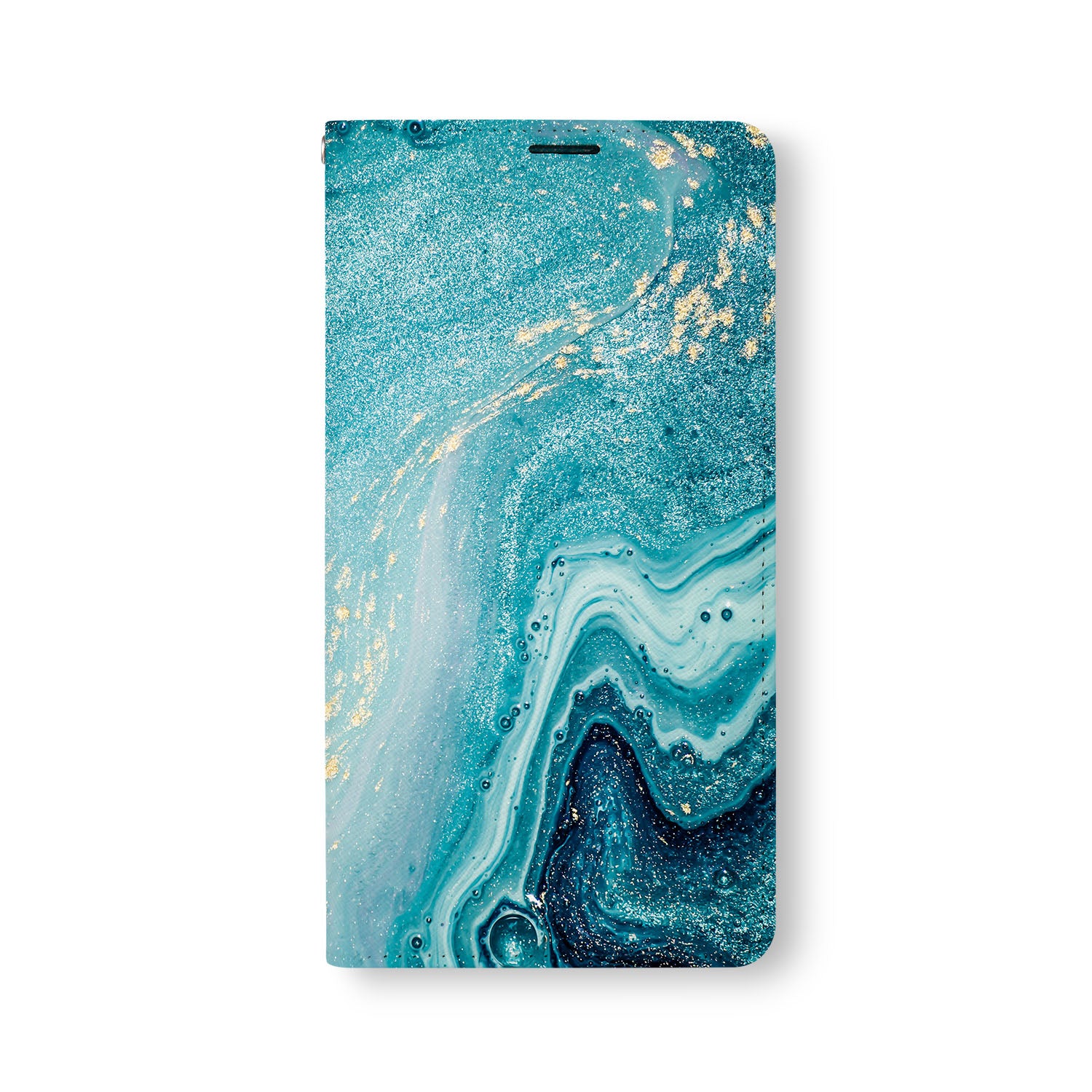 Samsung Wallet - Premium Marble Gold RFID Blocking Leather Wallet for Men & Women | Slim Minimalist Design for Travel, Business & Everyday Use