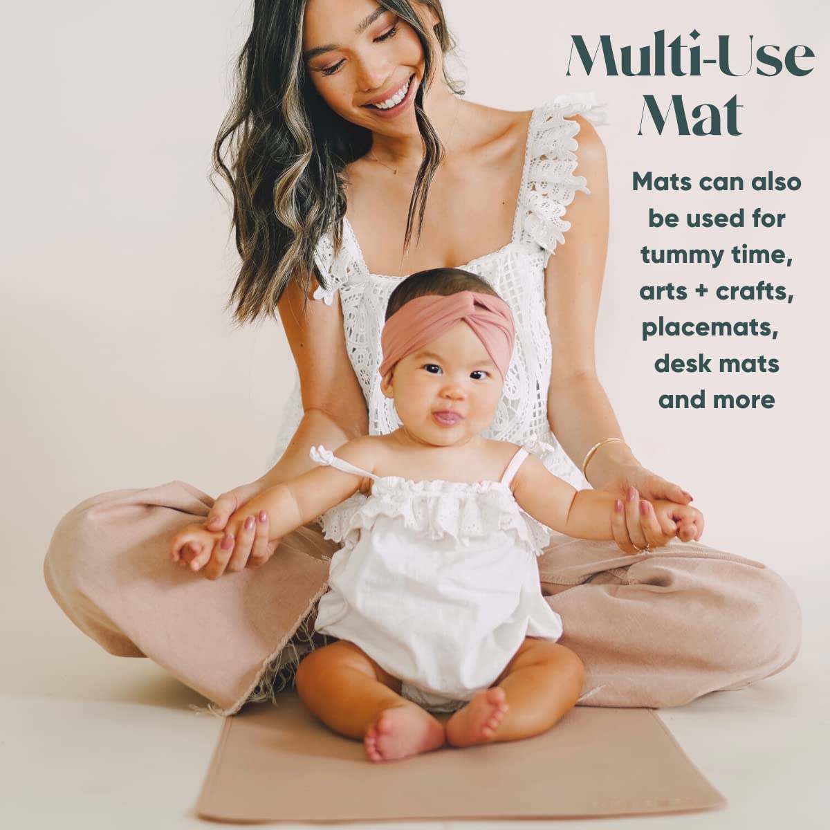 Organic Vegan Leather Baby Changing Mat - 16