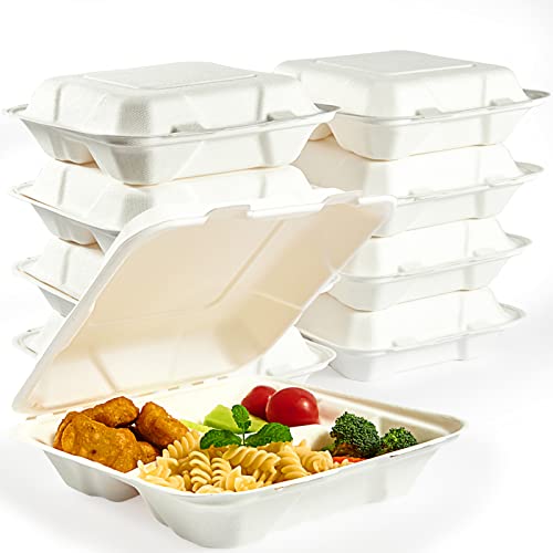 3 COMPARTMENT WHITE