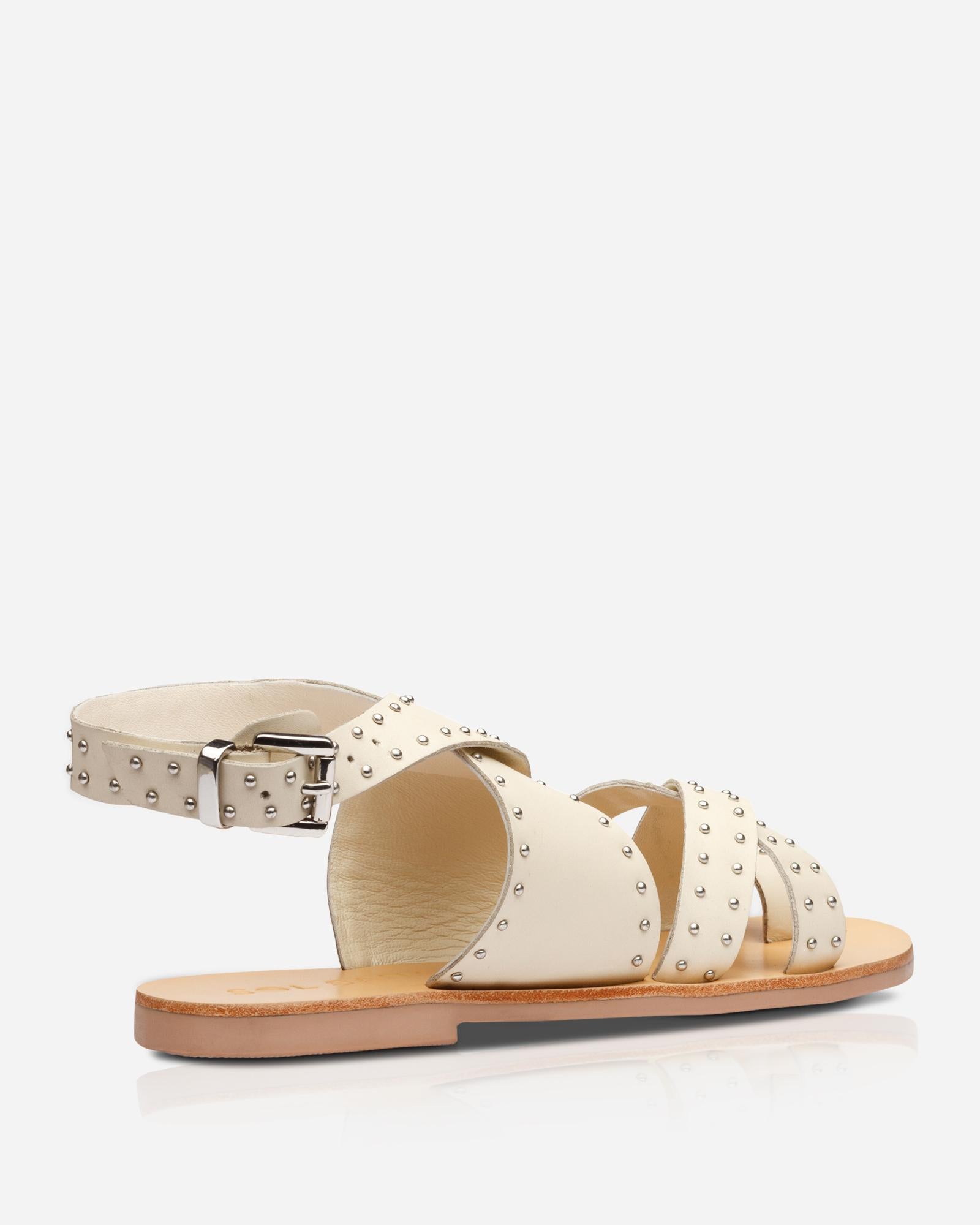 Vesper Sandal - Women's Comfortable Off White Summer Sandals for Beach, Walking & Casual Outfits