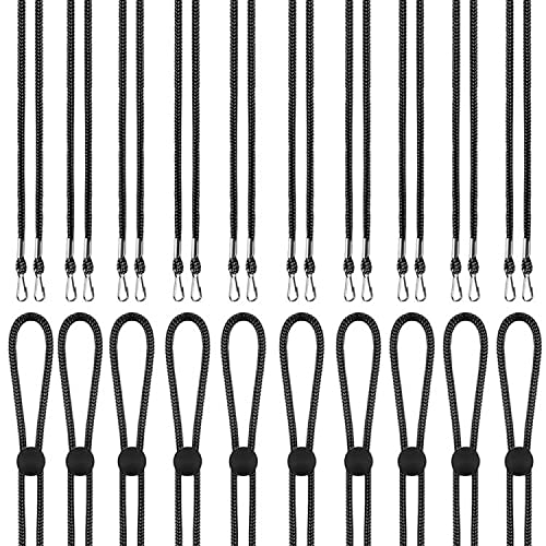 NICKTI 2-Pack ID Badge Lanyards with Keychains for Work & Travel