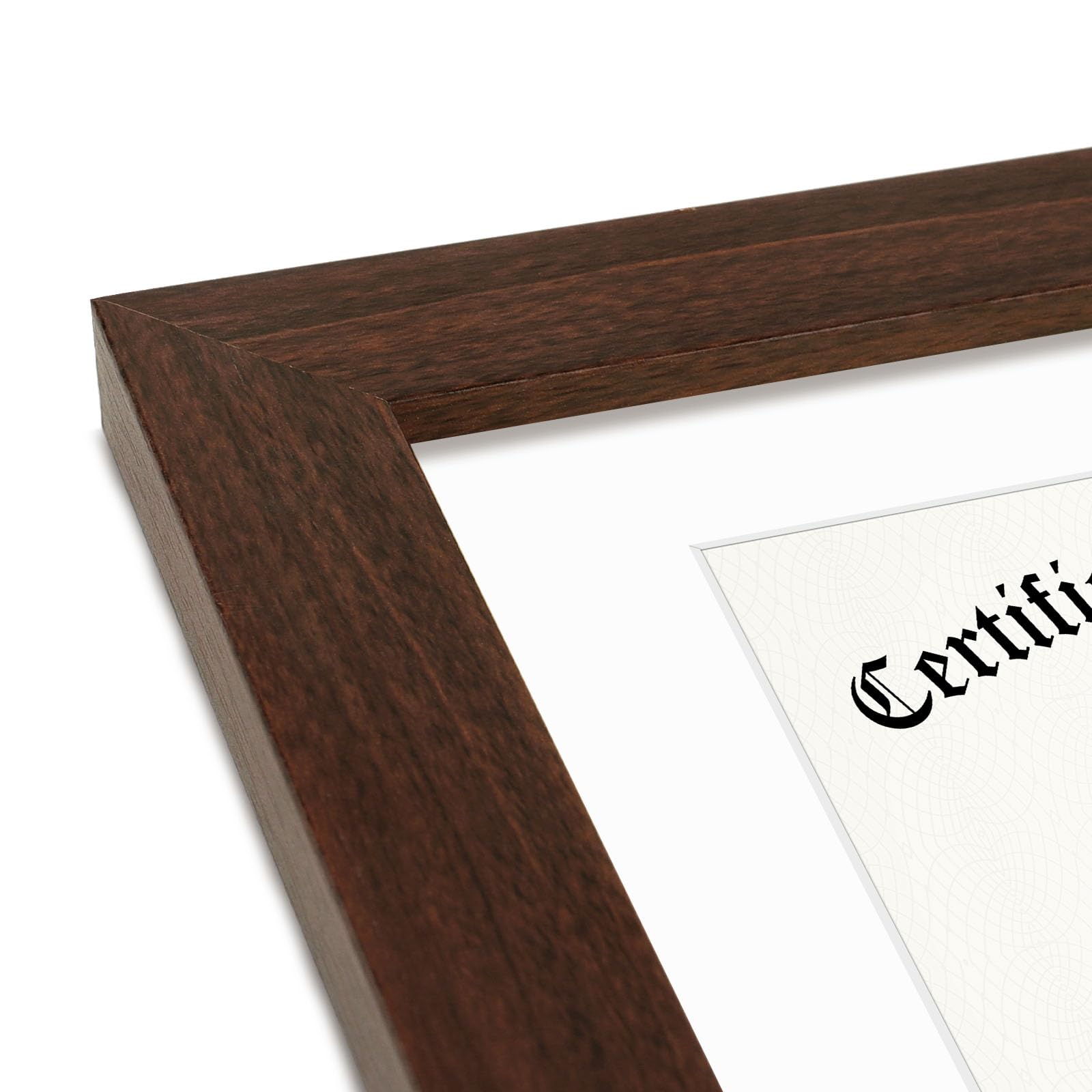 11x14 Certificate Frame with Mat for 8.5x11 Documents - Walnut Wood Picture Frame with Wall Hangers - Perfect for Displaying Diplomas, Awards, Certificates & Artwork - Home Office Decor & Gift Idea