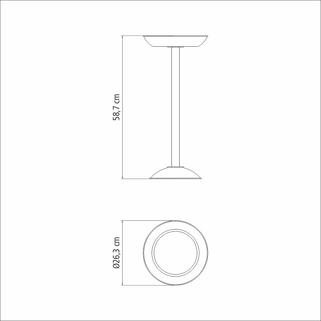 Tramontina 61106/000 Champagne Cooler Stand Bar - 23.6 Inch (60 cm) Lightweight Metal Wine Chiller for Parties, Weddings & Home Bars - Made in Brazil