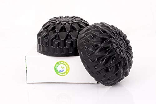 R Pure Handmade Chemical-Free Charcoal Bath Soap - 80g (Pack of 2) | Paraben & Sulfate Free | Detox & Deep Cleansing | Great for Acne-Prone & Oily Skin | Includes Free 50g Red Wine Soap Sample