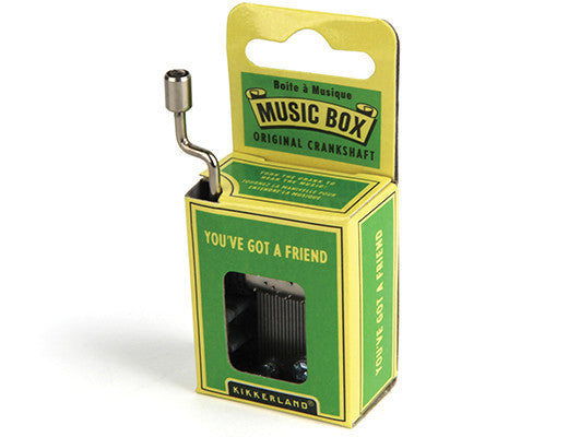Kikkerland You've Got A Friend Musical Jewelry Box - Perfect Gift for Birthday, Anniversary & Valentine's Day | Hand-Crank Music Box with Classic Song