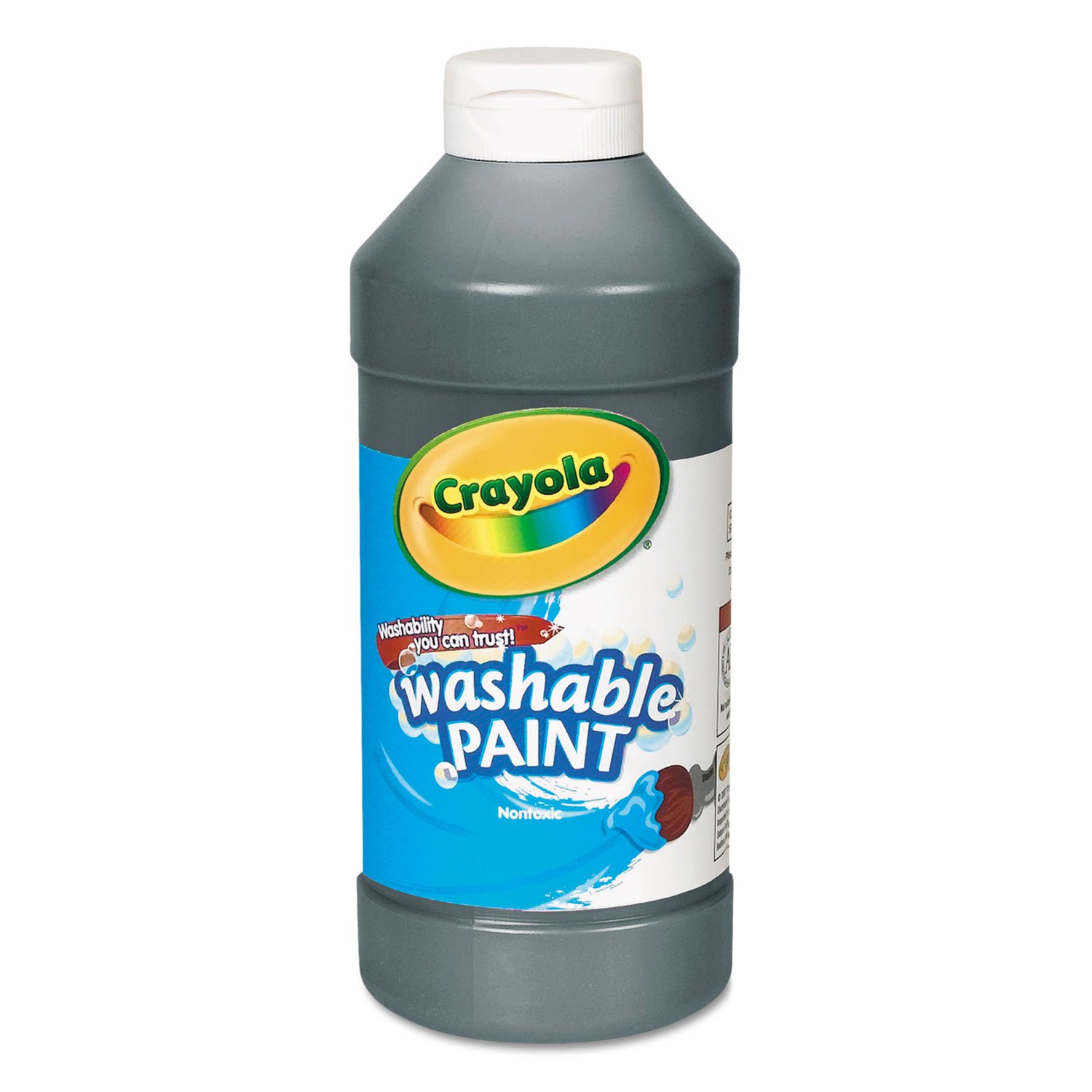 Crayola 542016051 Washable Paint - Non-Toxic Black Paint for Kids, 16 oz Bottle - Perfect for Art Projects, School Activities & DIY Crafts