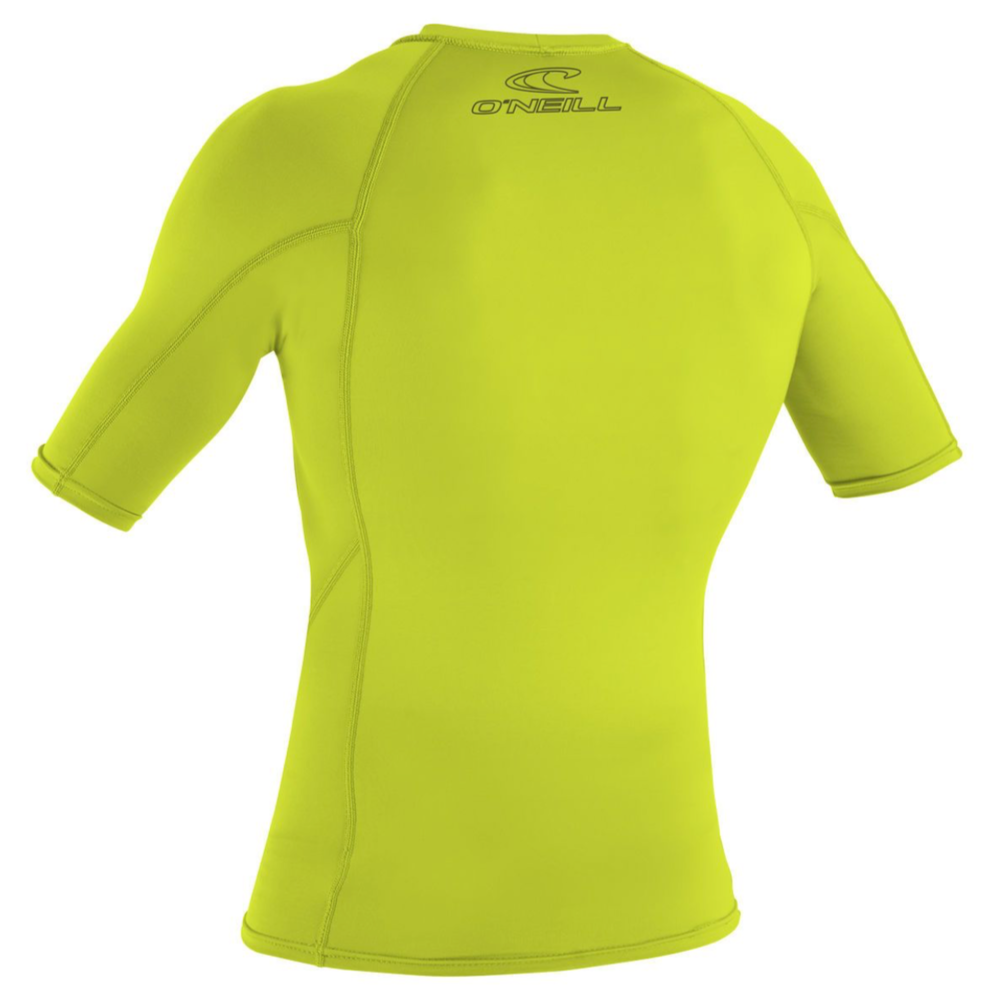 O'Neill Men's Short Sleeve Rash Guard Shirt - UPF 50+ Sun Protection, Quick Dry Swim Shirt for Surfing, Swimming & Beach Activities - Lime Green