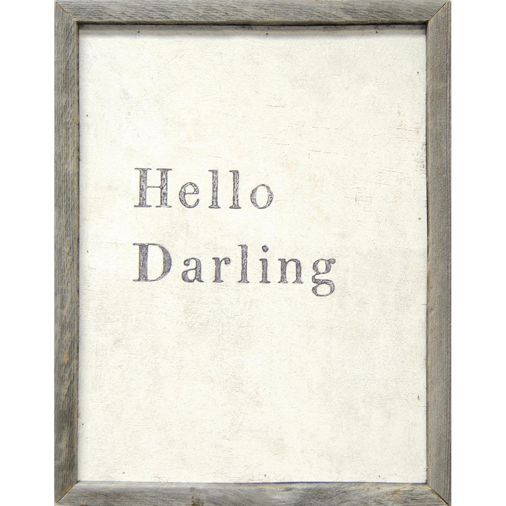 Hello Darling 15x19 Art Print - Vintage Floral Wall Decor for Bedroom, Living Room & Office - Perfect Gift for Home Decor