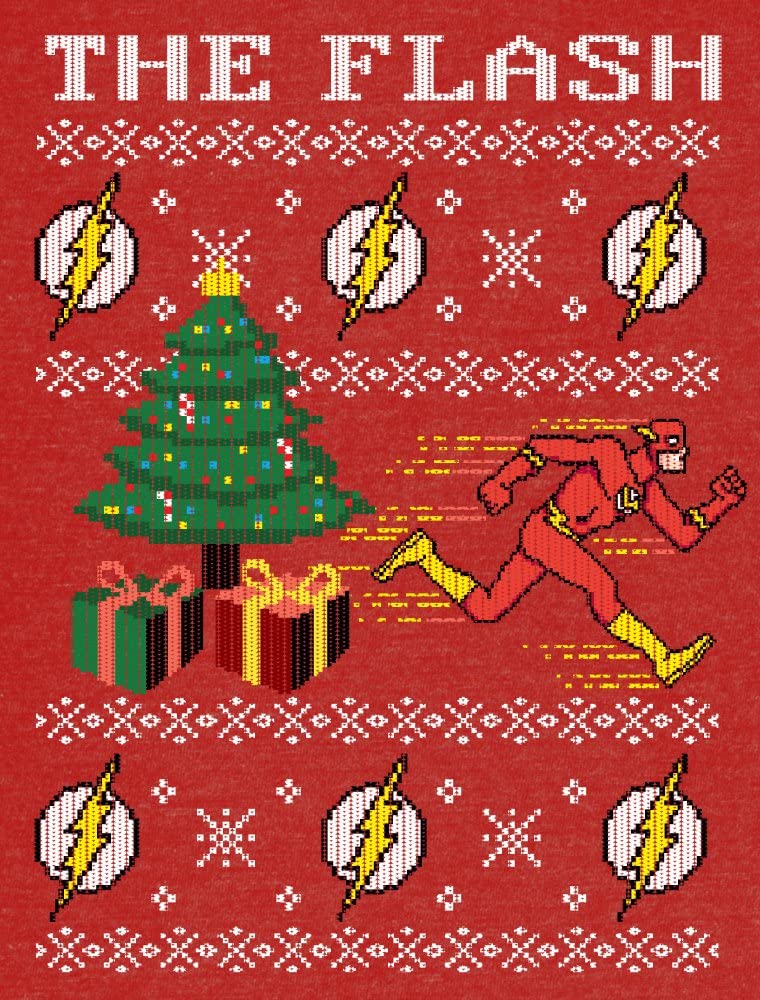 The Flash Christmas Youth Red Graphic Tee - Superhero Holiday T-Shirt for Kids & Teens - Perfect for Christmas Parties, Gifts & Festive Celebrations