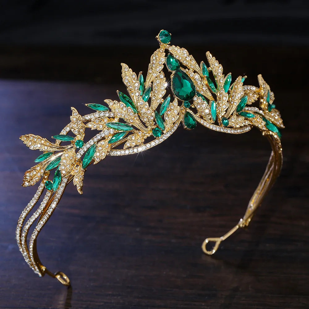 Elegant Fall Leaf Tiara Headband for Women - Nature-Inspired Hair Accessory for Autumn Weddings, Halloween Costumes & Boho Fashion