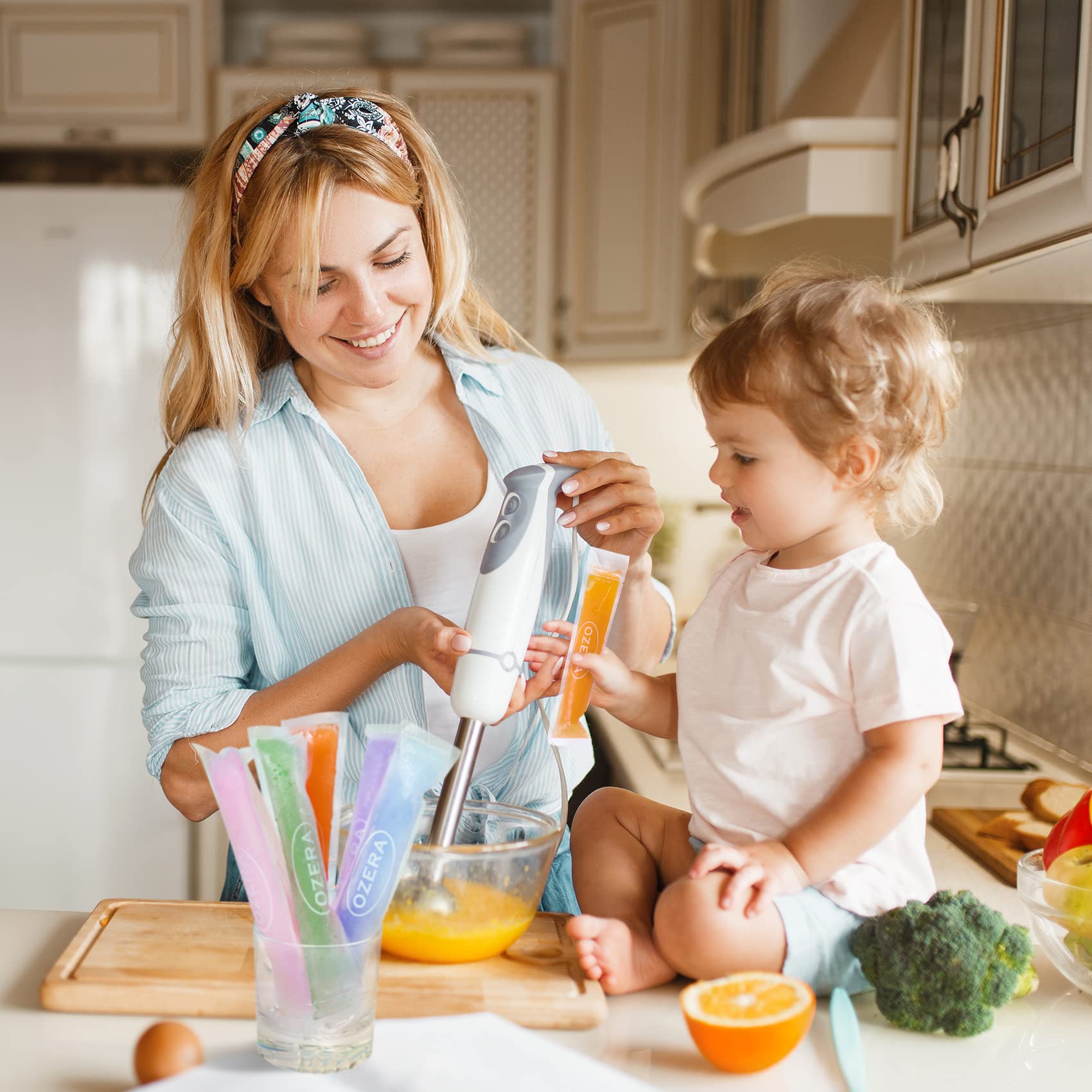 300 Pack Disposable Popsicle Bags with Silicone Funnel - DIY Ice Pop, Ice Cream & Yogurt Tubes for Kids Healthy Snacks - Perfect for Summer Parties, School Lunches & Homemade Frozen Treats