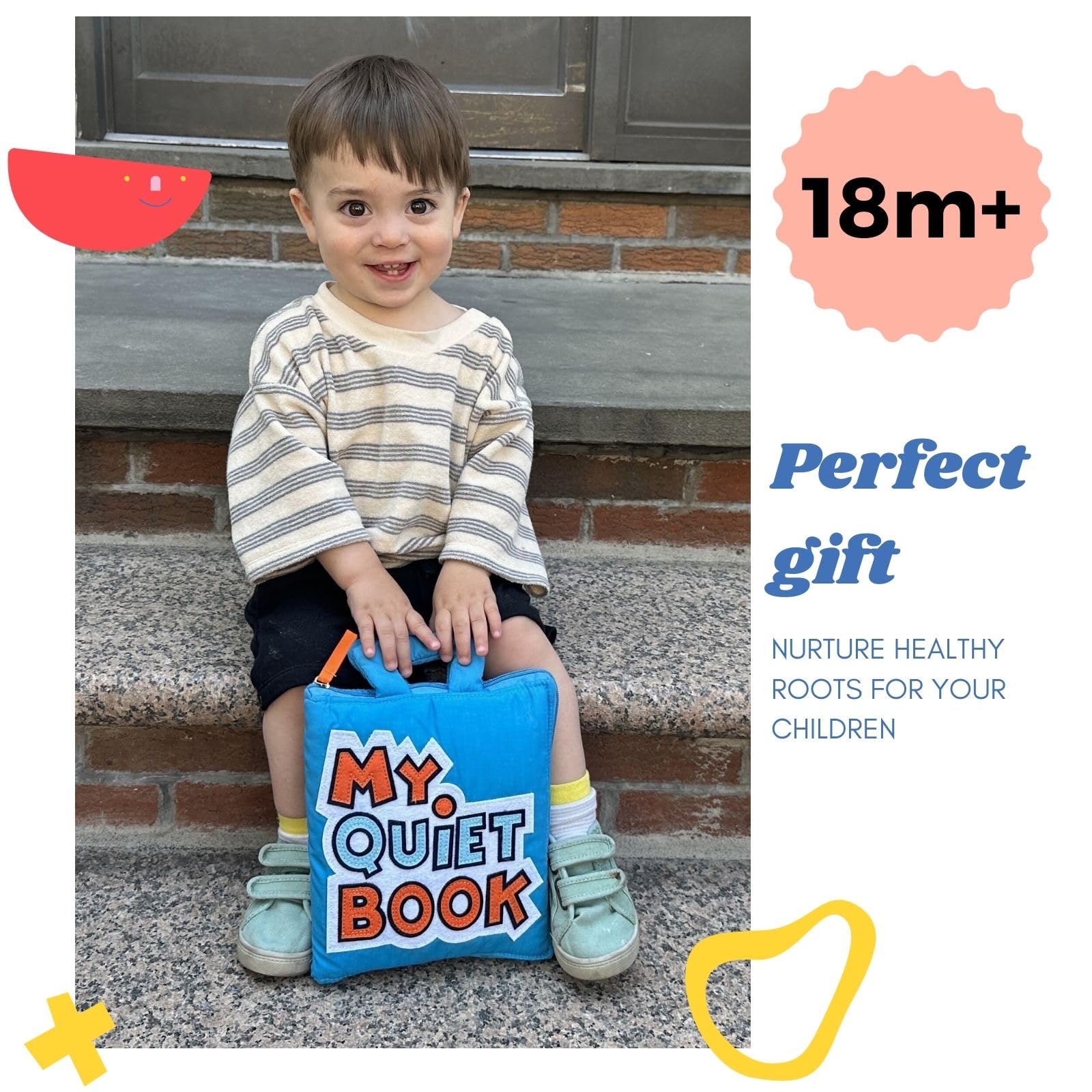 My Quiet Book for Toddlers - Montessori Busy Board Activity Book for Airplane & Car Travel, Educational Toys for 1 2 3 4 Year Old Girls & Boys - Perfect Easter Basket Stuffers, Birthday Gifts & Travel Toys for Kids Ages 2-4 | Great for Long Flights, Road Trips & Quiet Playtime