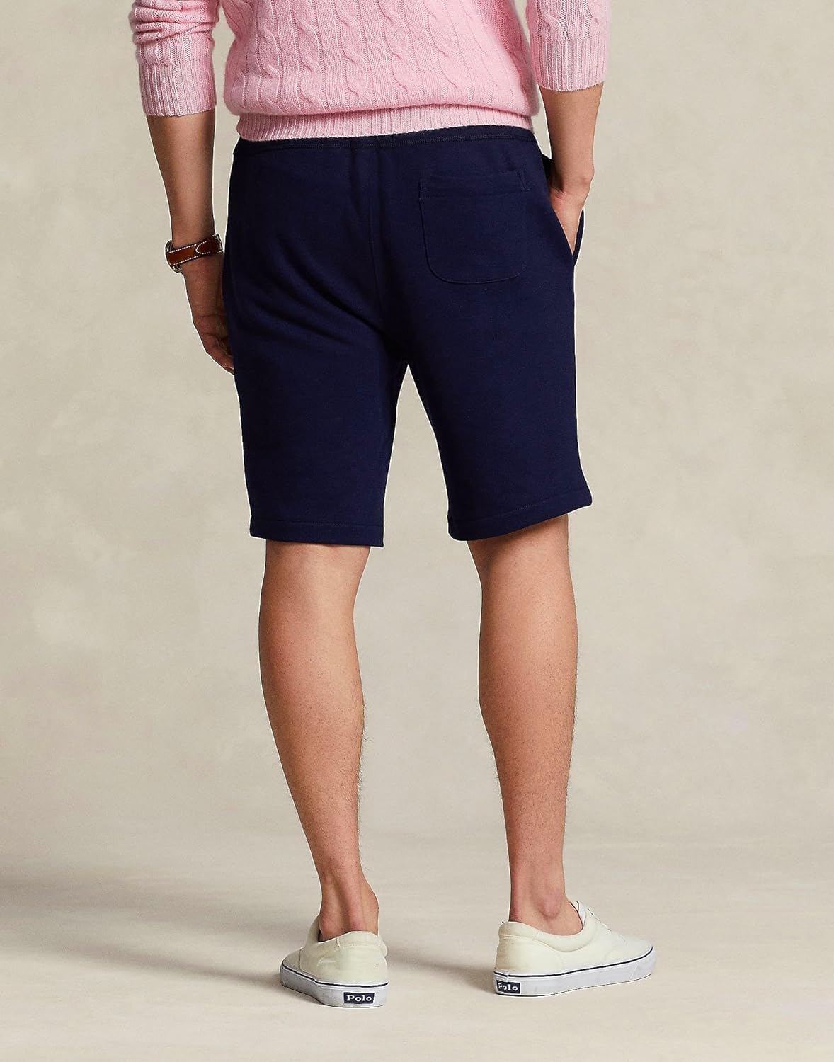 POLO RALPH LAUREN Men's Fleece Drawstring Shorts - Cotton Polyester Blend Casual Lounge Shorts (Medium, Navy) | Perfect for Summer, Beach, Gym & Home Relaxation