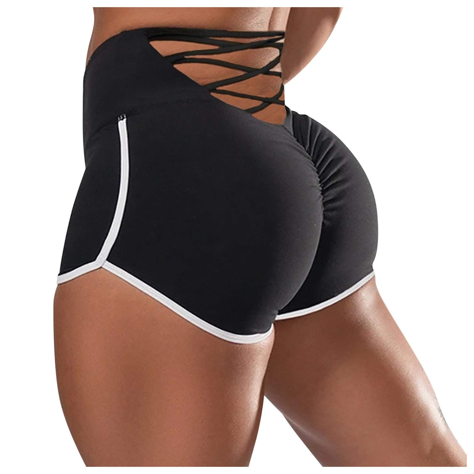 Women's High-Waisted Cotton Yoga Bike Shorts - Workout Compression Leggings & Capris for Running, Cycling, Gym & Lounge Wear