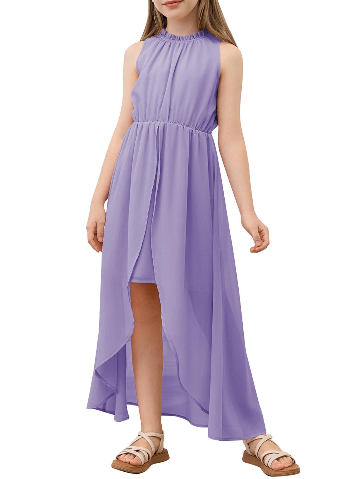 Blibean 2024 Tween Girls Elegant Turtleneck Semi-Formal Dress for Ages 6-15 | Perfect for School Dances, Holiday Parties & Special Occasions