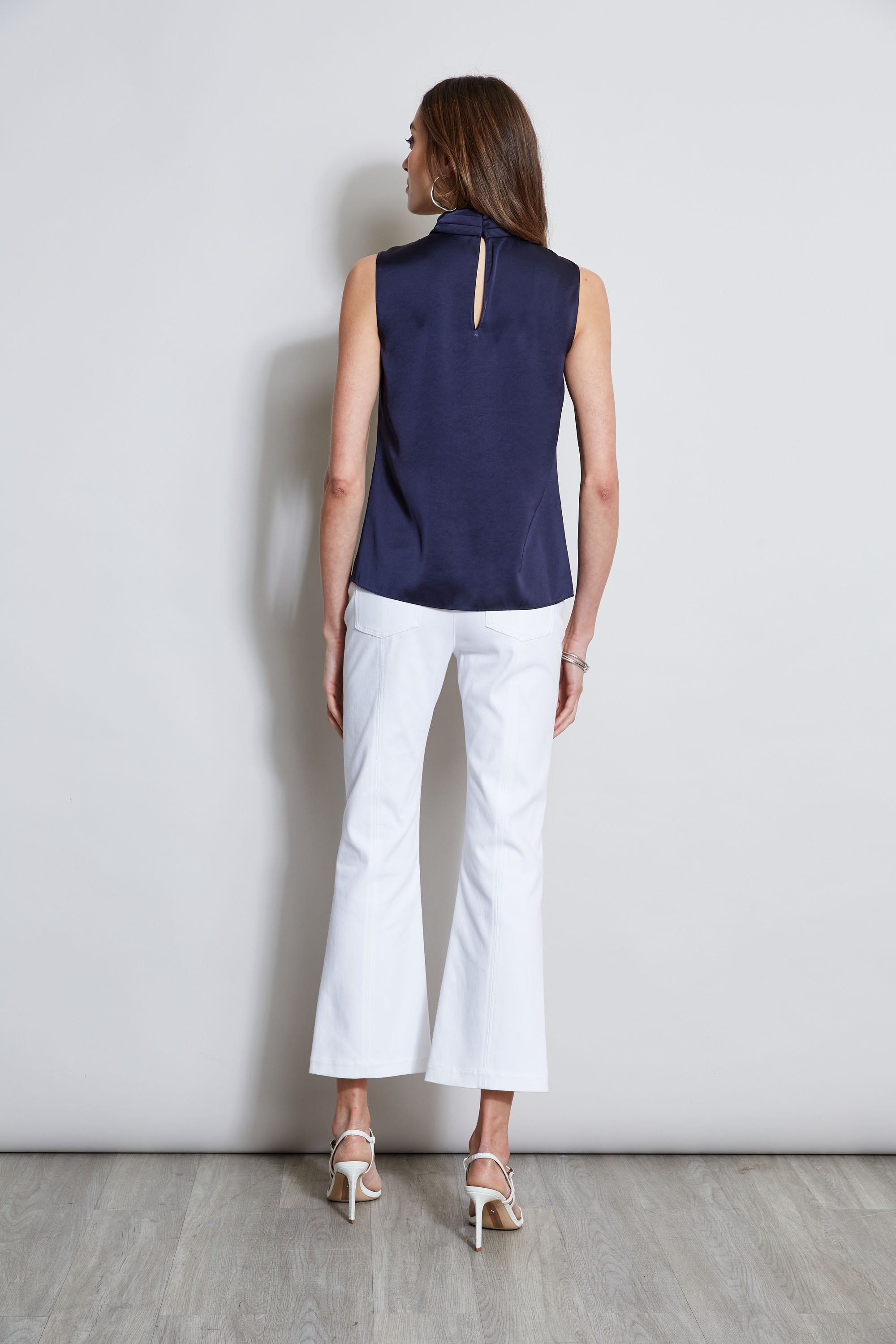 Elegant Satin Draped Neck Blouse for Women - Soft & Shiny Party Tops - Perfect for Evening Events, Date Nights & Special Occasions