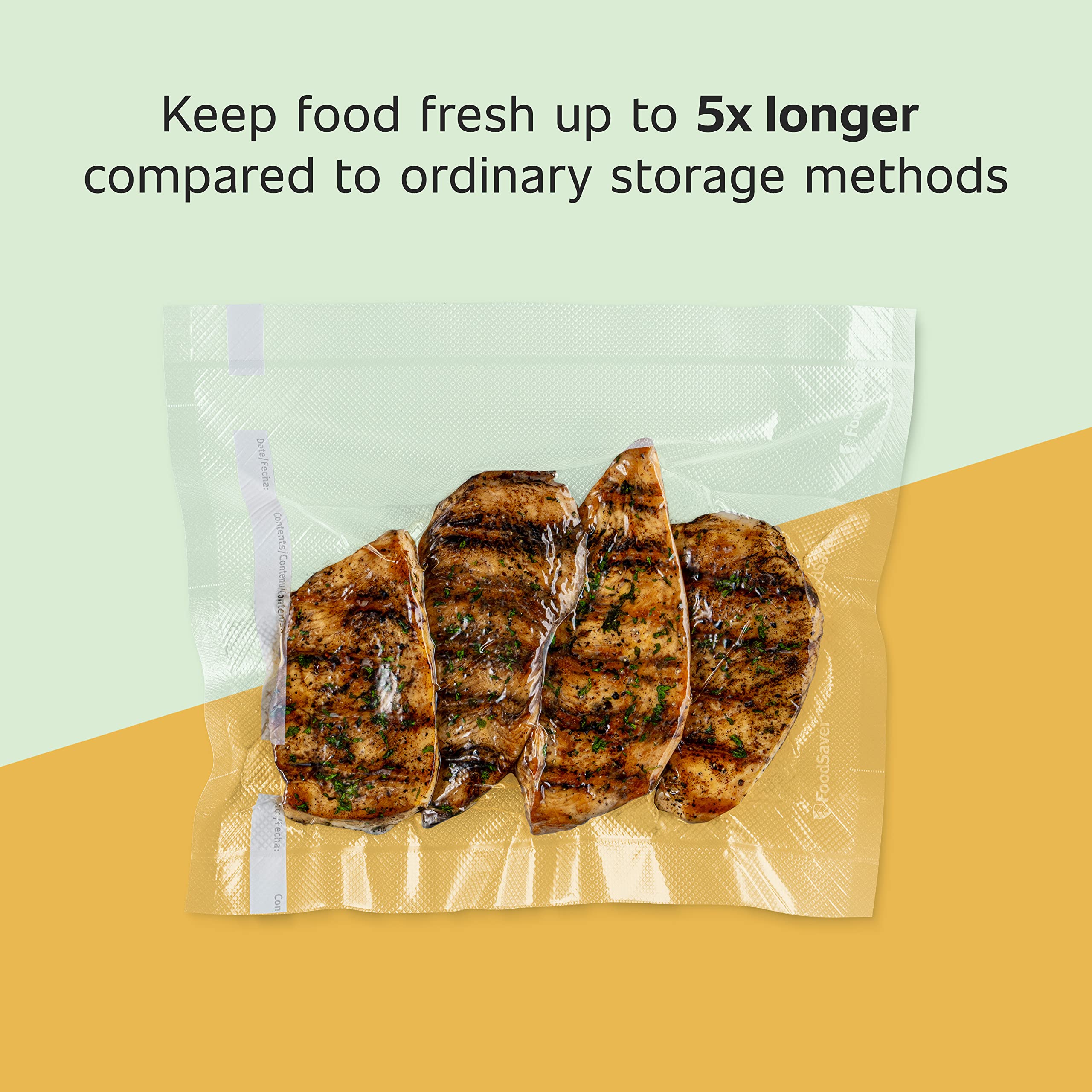 FoodSaver V4400 2-in-1 Vacuum Sealer Machine with 44 Count 1 Quart Precut Bags | Airtight Food Storage & Sous Vide | Perfect for Meal Prep, Freezing Fresh Food & Long-Term Pantry Storage