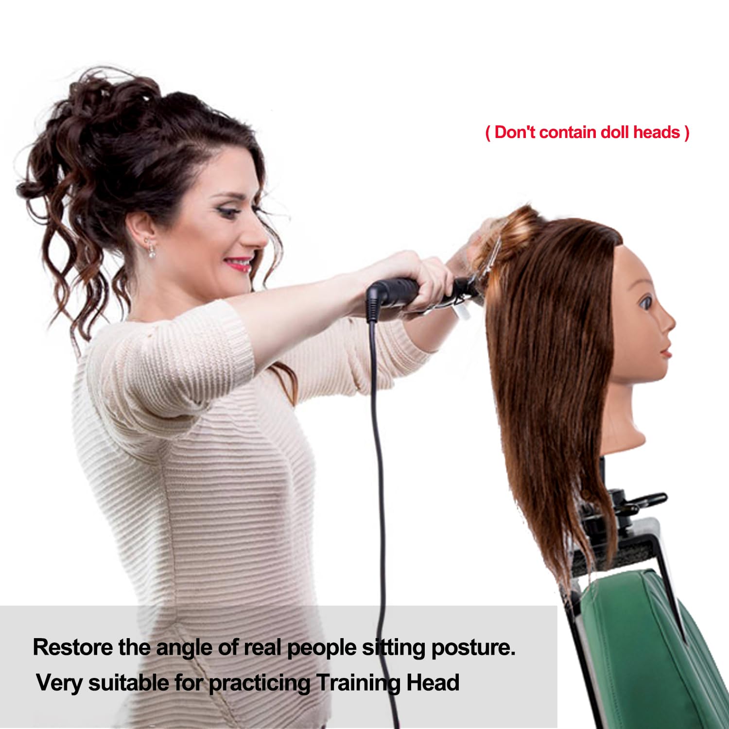 Professional Mannequin Clamp Stand for Salon Chairs - Adjustable Mannequin Head Holder for Hairstyling Practice, Braiding & Hair Styling Training (1 Pack) - Perfect for Beauty Schools & Home Salon Practice