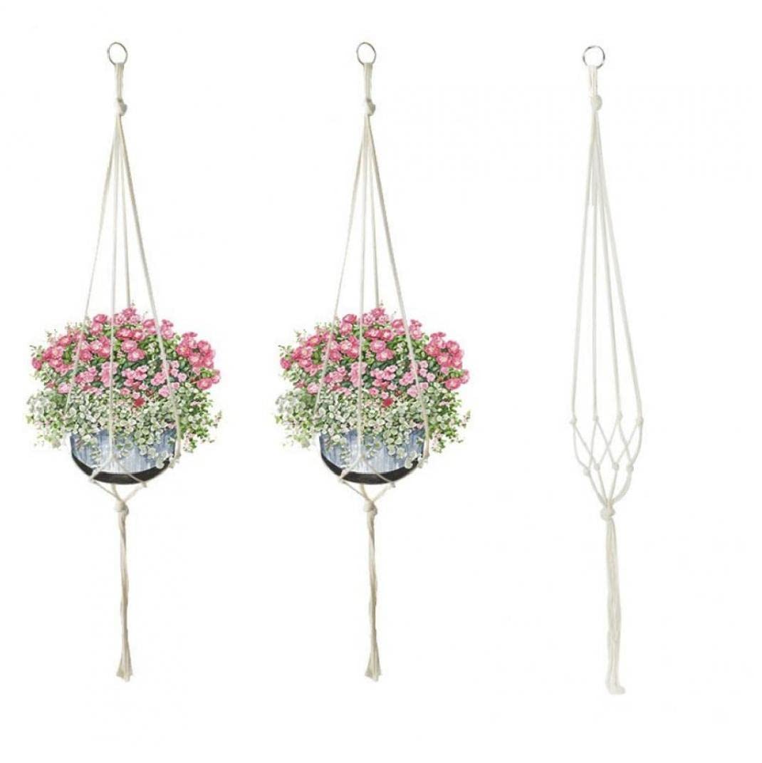 Handmade Macrame Plant Hangers for Indoor & Outdoor Use - Cotton Rope Hanging Planter Basket for Flower Pots - Perfect for Patio, Deck, Ceiling & Boho Home Decor