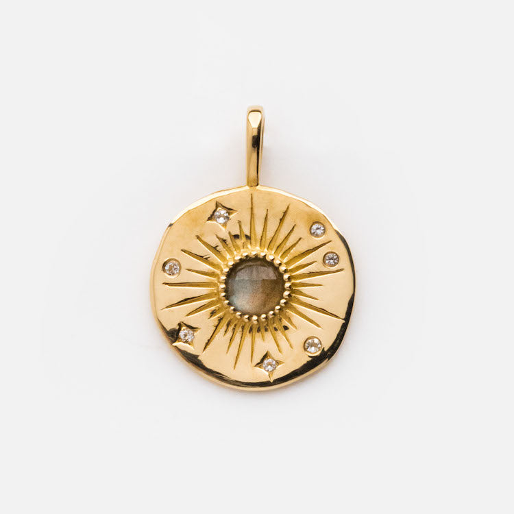Solid Gold Coin Charm - 24K Real Gold Pendant for Necklace & Jewelry Making - Perfect for Gifts, DIY Crafts, and Fashion Accessories