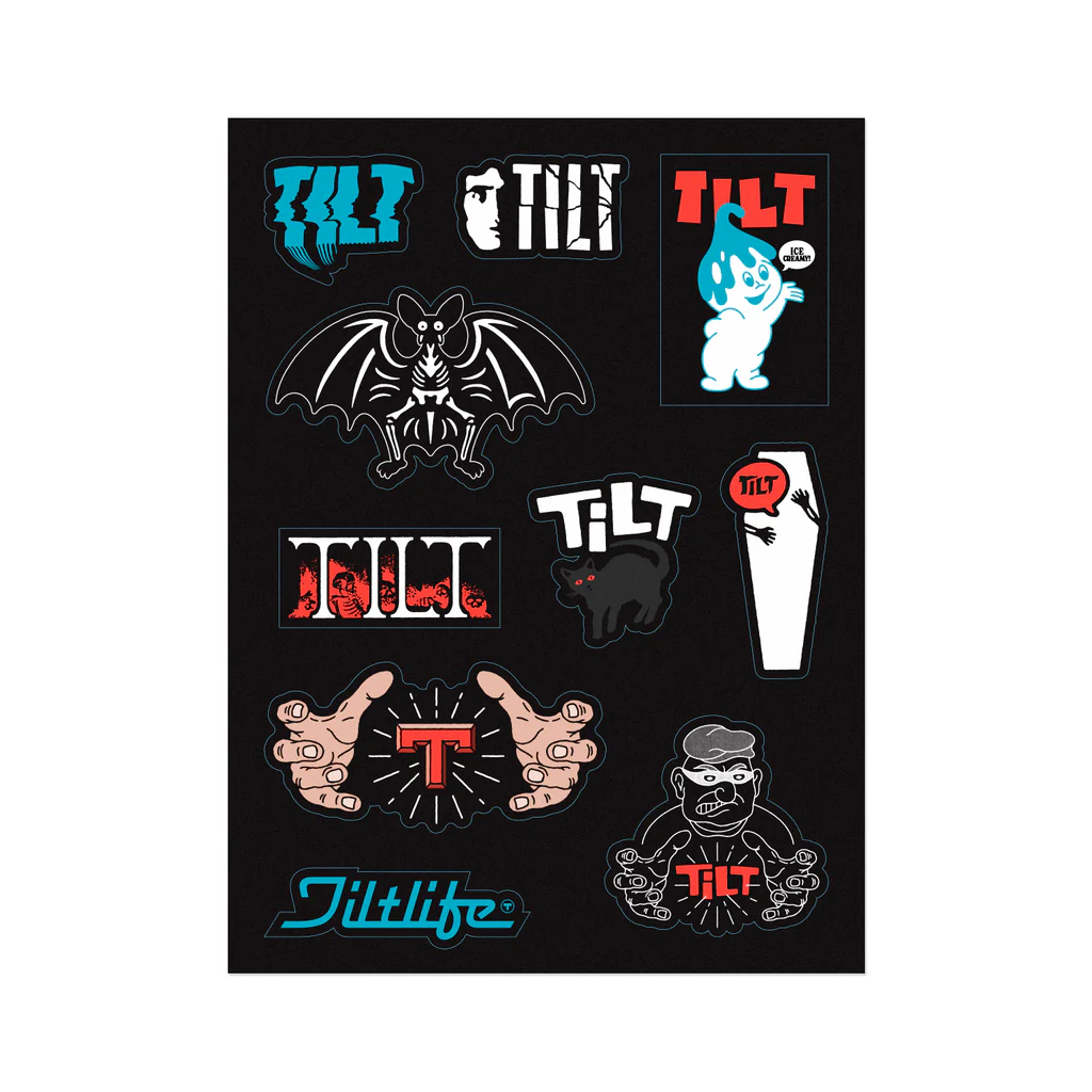Tilt Sticker Sheet - Premium Vinyl Decals for Laptops, Water Bottles & DIY Crafts - Fun Decorative Stickers for Scrapbooking, Journals & Personalization