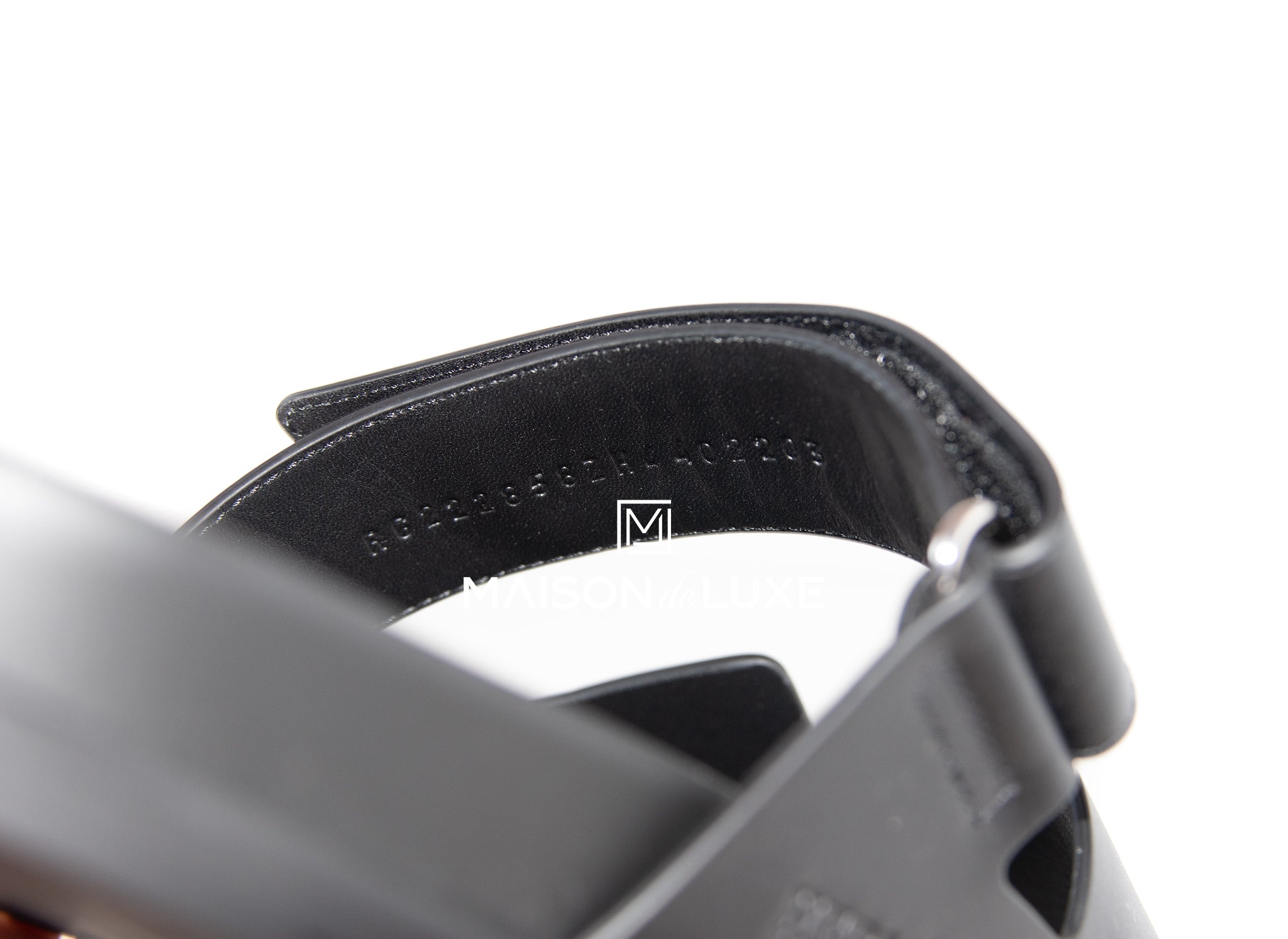 Hermes Men's Black Chypre Sandal Size 44 - Luxury Leather Slides for Summer, Beach & Casual Wear