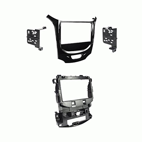 Double Din Car Stereo Dash Kit for 2016-2018 Chevy Cruze & Cruze Hatchback - 7-Inch Aftermarket Radio Installation with High Gloss Finish Trim Bezel (RPO Code: IOA) - Perfect for Upgrading Your Vehicle's Audio System