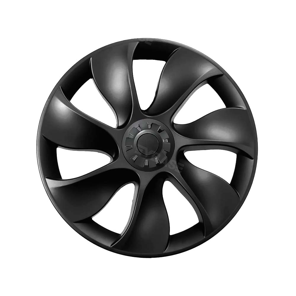 EVBASE Model Y 19-Inch Überturbine Wheel Cover Set (4PCS) - Matte Black Replacement Caps for Tesla Model Y - Enhance Style & Protection for Daily Driving & Road Trips