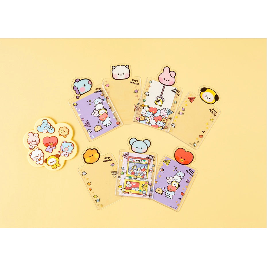 BT21 Photo Card Cover Set - Cute & Durable RJ Character Card Protectors for K-Pop Fans | Perfect for Collecting, Trading, and Displaying BTS Merchandise
