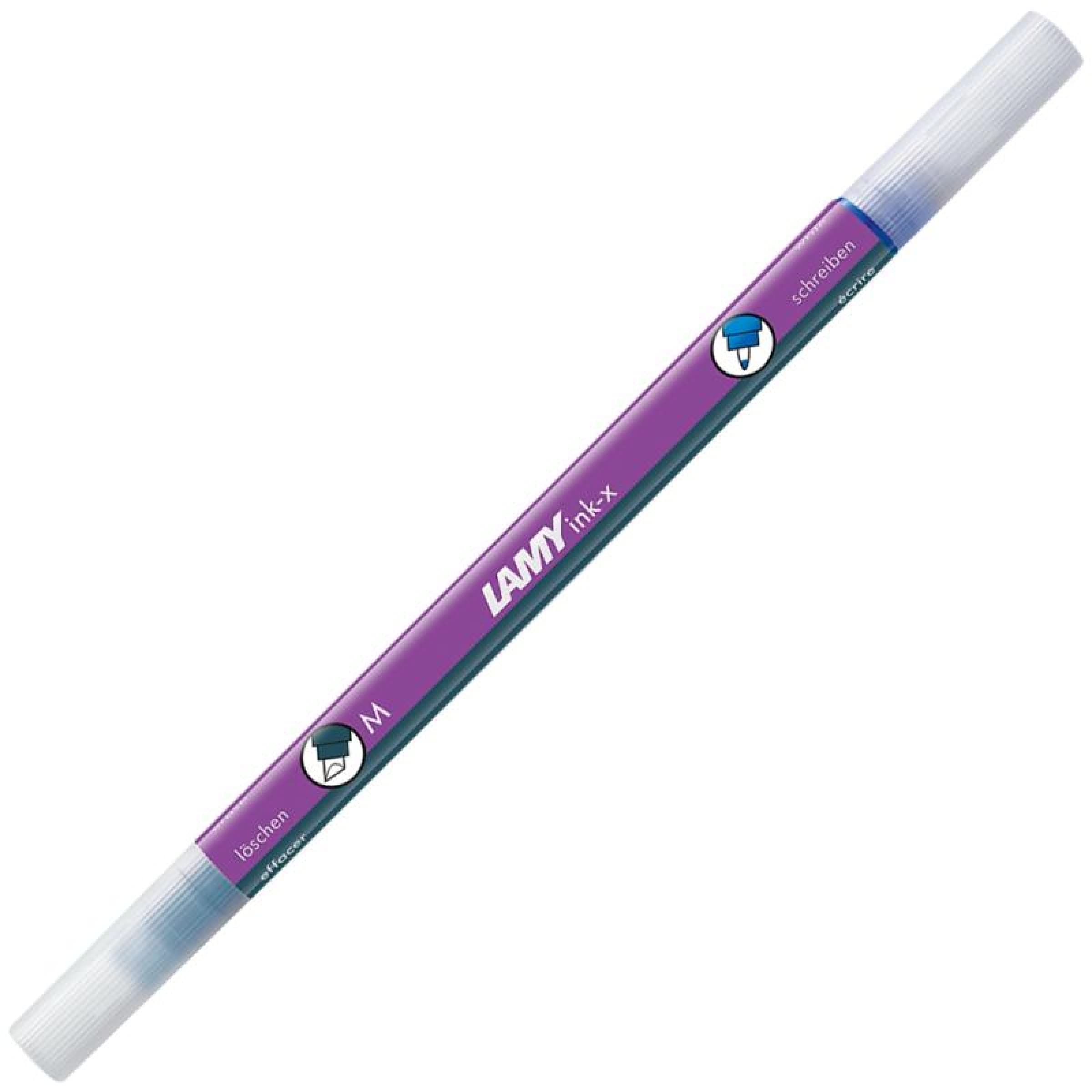 LAMY Ink-x Plastic Ink Eraser with Dual Tips - Perfect for Correcting Royal Blue Ink (Tip M) | Ideal for School, Office & Document Editing