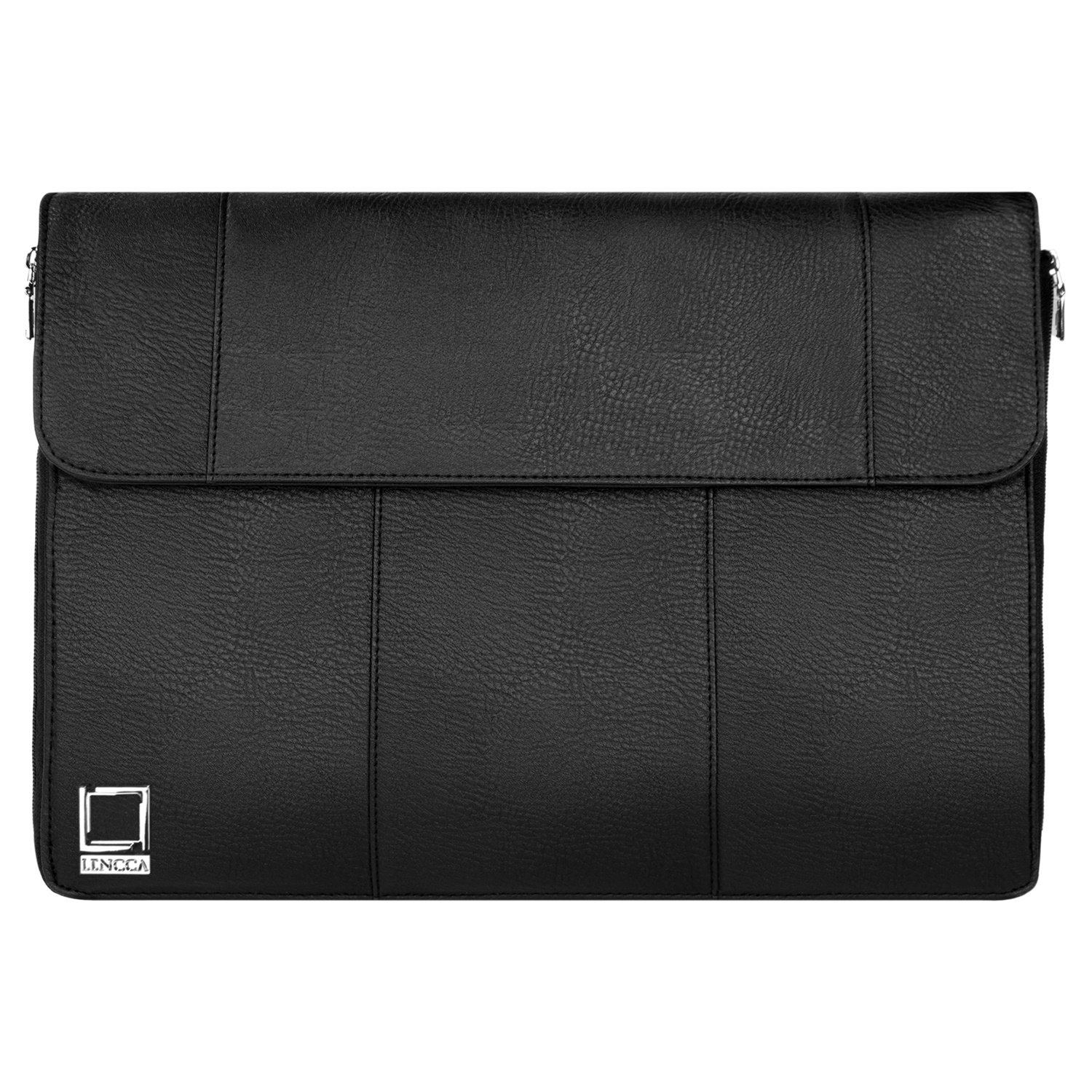 Premium 15.6 Inch Leather Laptop Messenger Bag for Men & Women - Professional Business Briefcase with Multiple Pockets | Ideal for Office, Work, Travel & Daily Commute