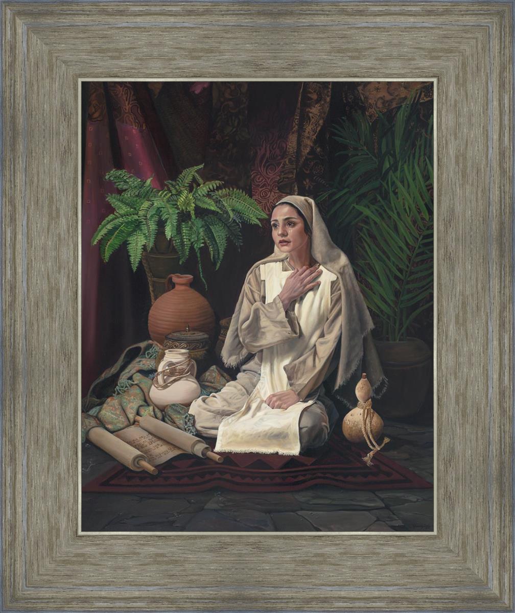 Behold Thy Handmaiden - Elegant Christian Home Decor for Prayer & Meditation | Perfect for Church Altars, Home Worship Spaces & Gift Giving