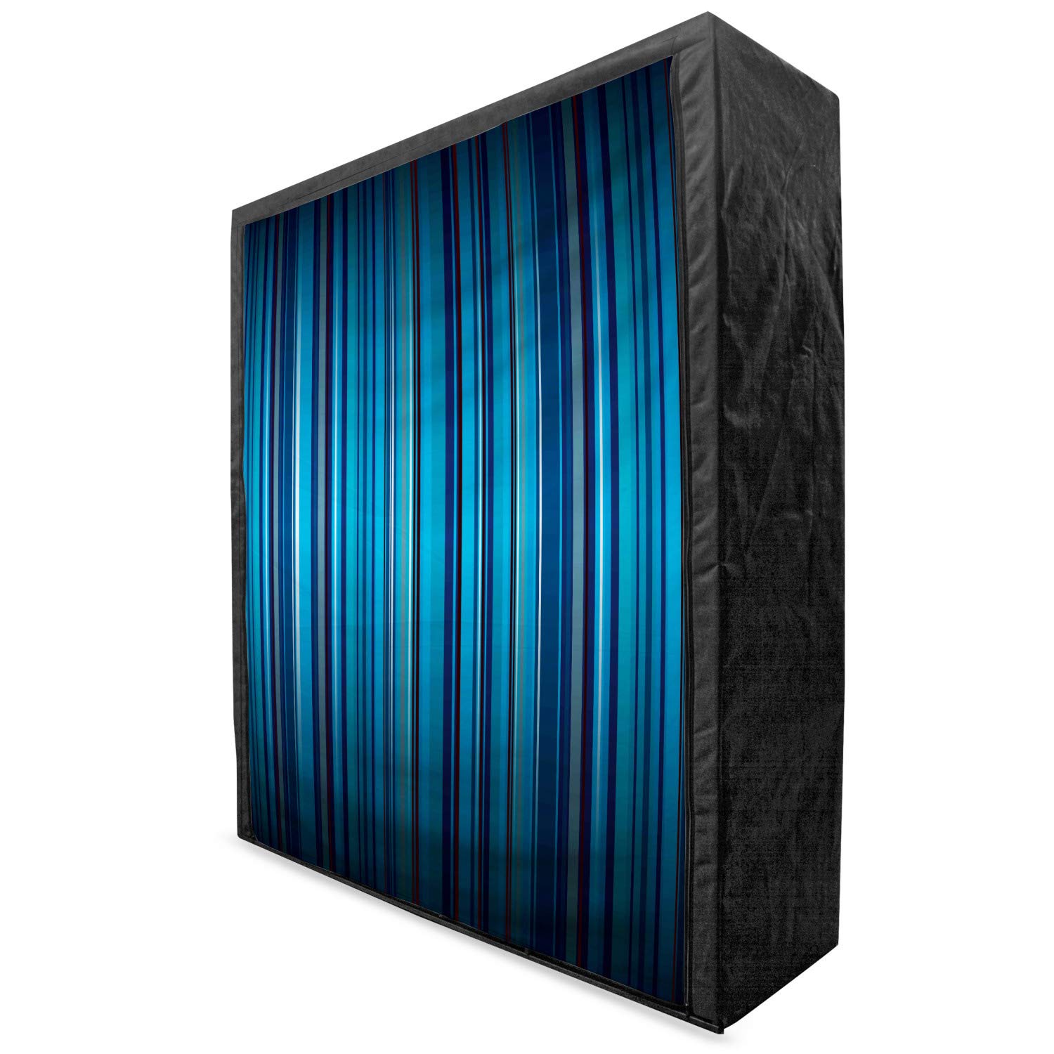 Ambesonne Navy Blue Teal Fabric Wardrobe with Striped Design - 59